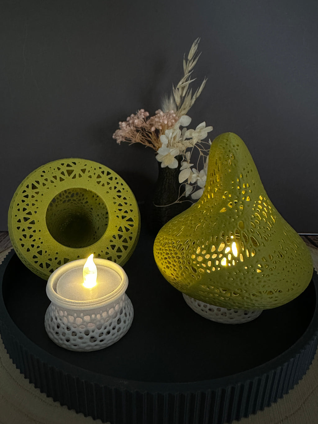 Elfenhauch Lamp 2-delige set – Magisch lichtobject in blauw, roze of groen