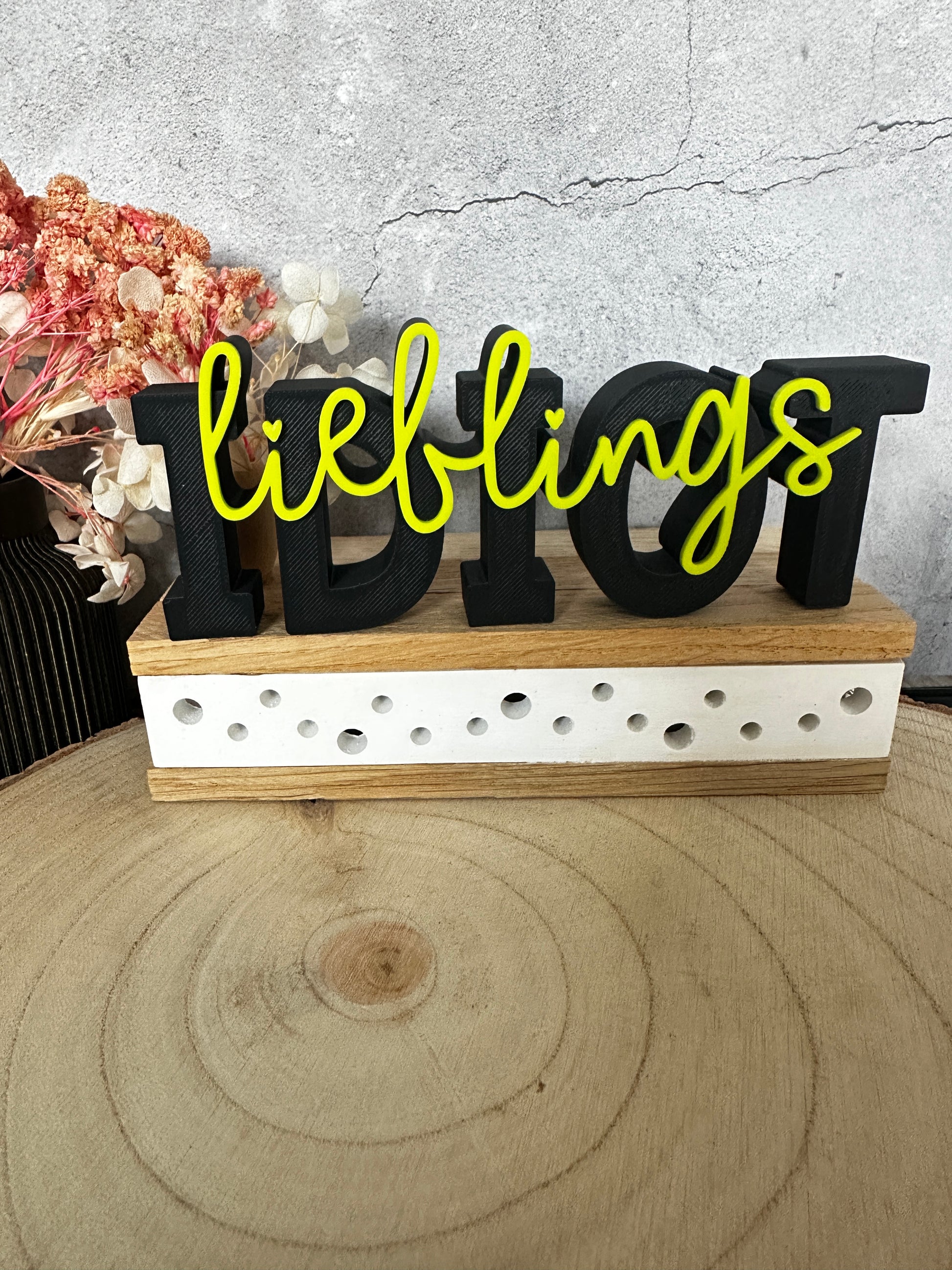 Favoriete idioot – Humoristische decoratie met hartje | Grappige tekst als cadeau