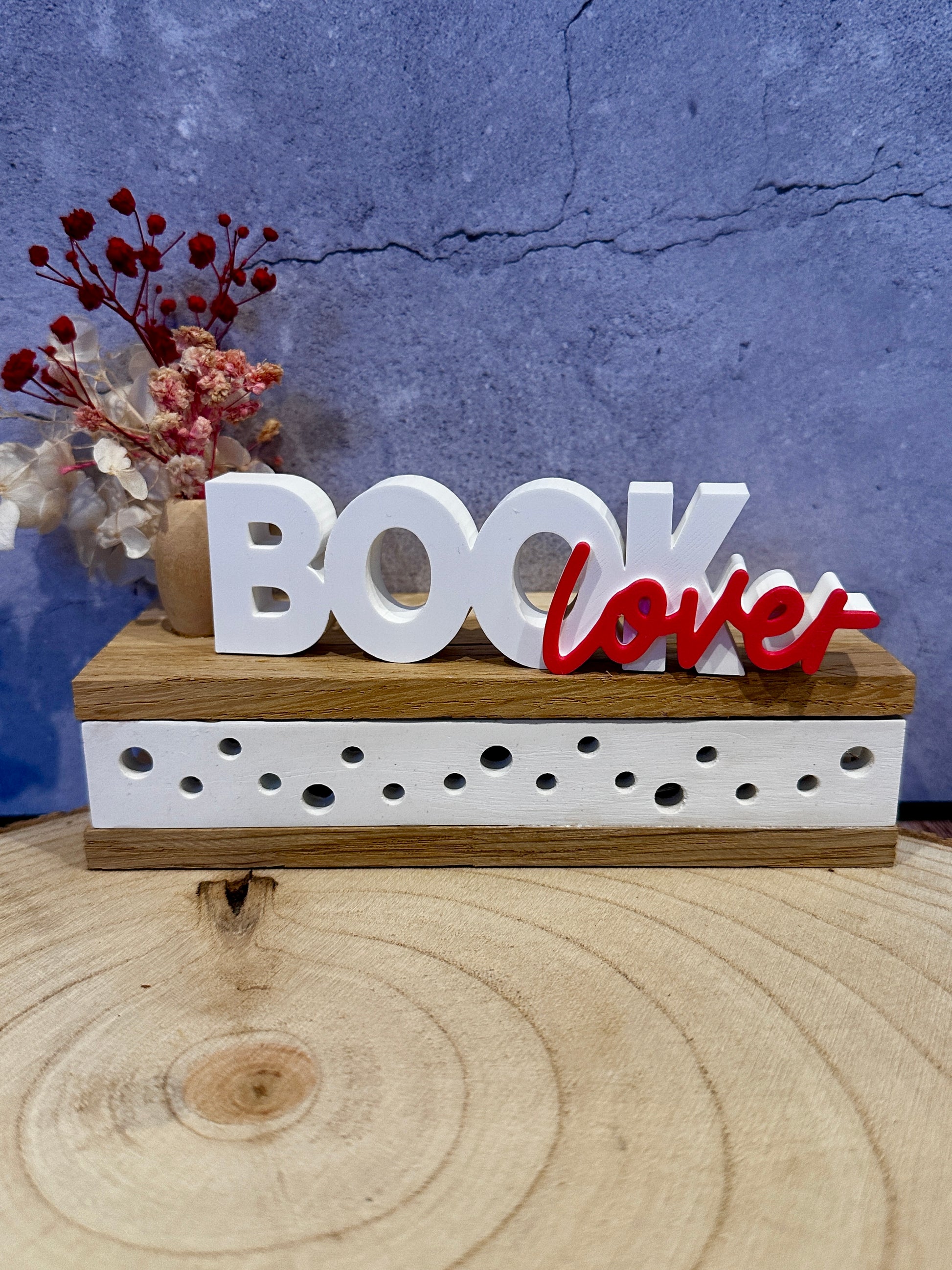 BOOK love – Deko Schriftzug für Bücherliebhaber
