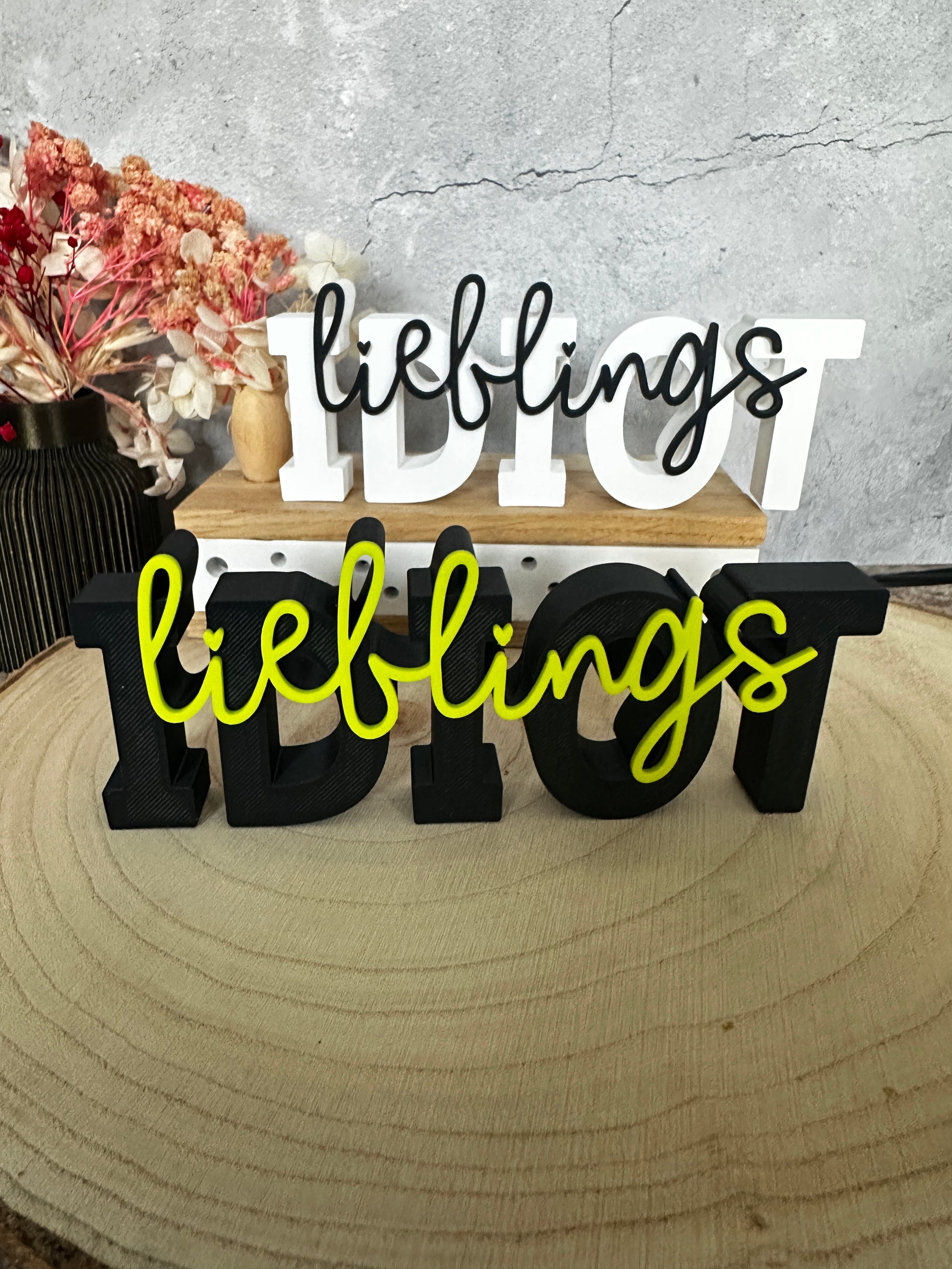 Favoriete idioot – Humoristische decoratie met hartje | Grappige tekst als cadeau