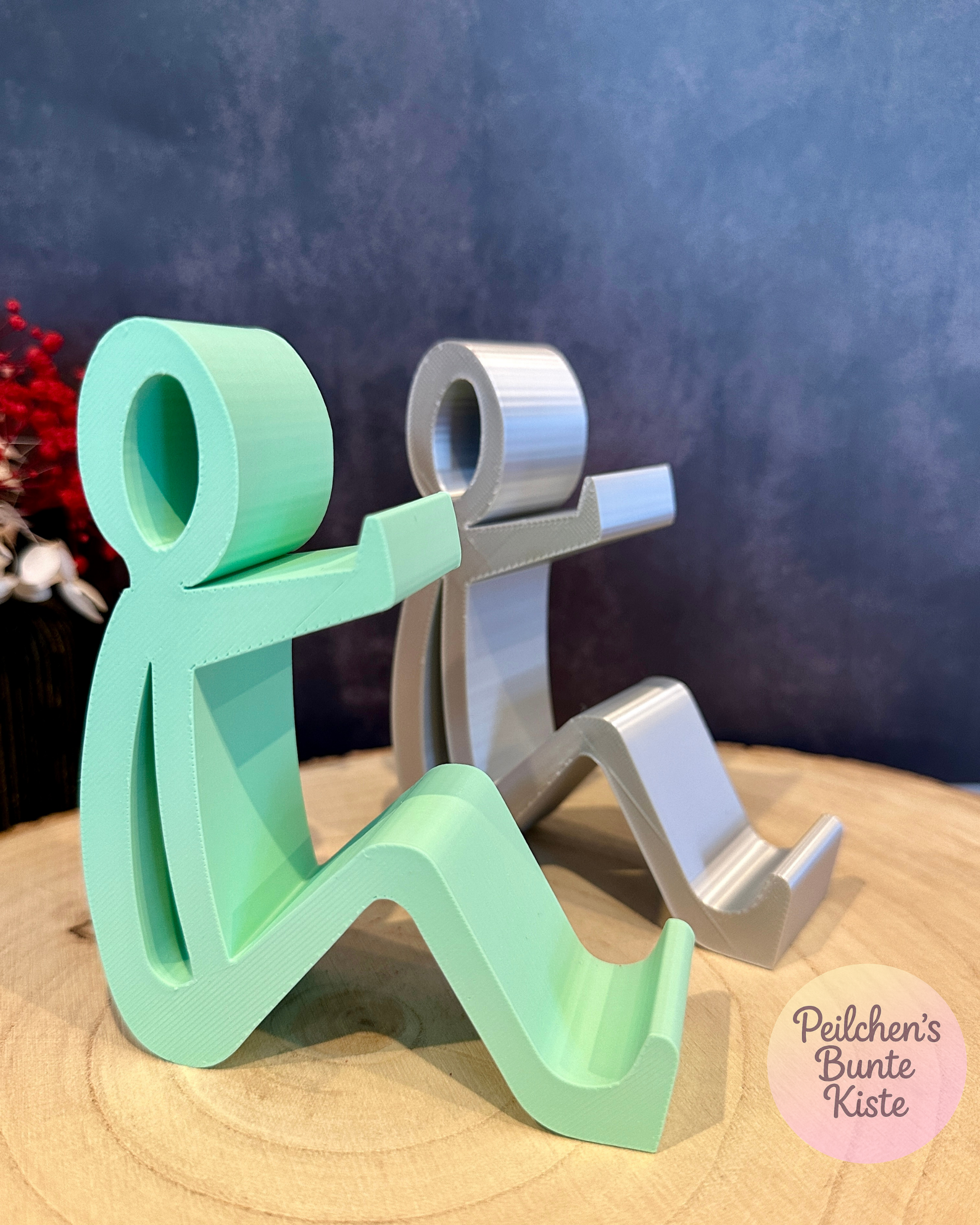 Sitzender Handyhalter – minimalistisch, bunt & vielseitig