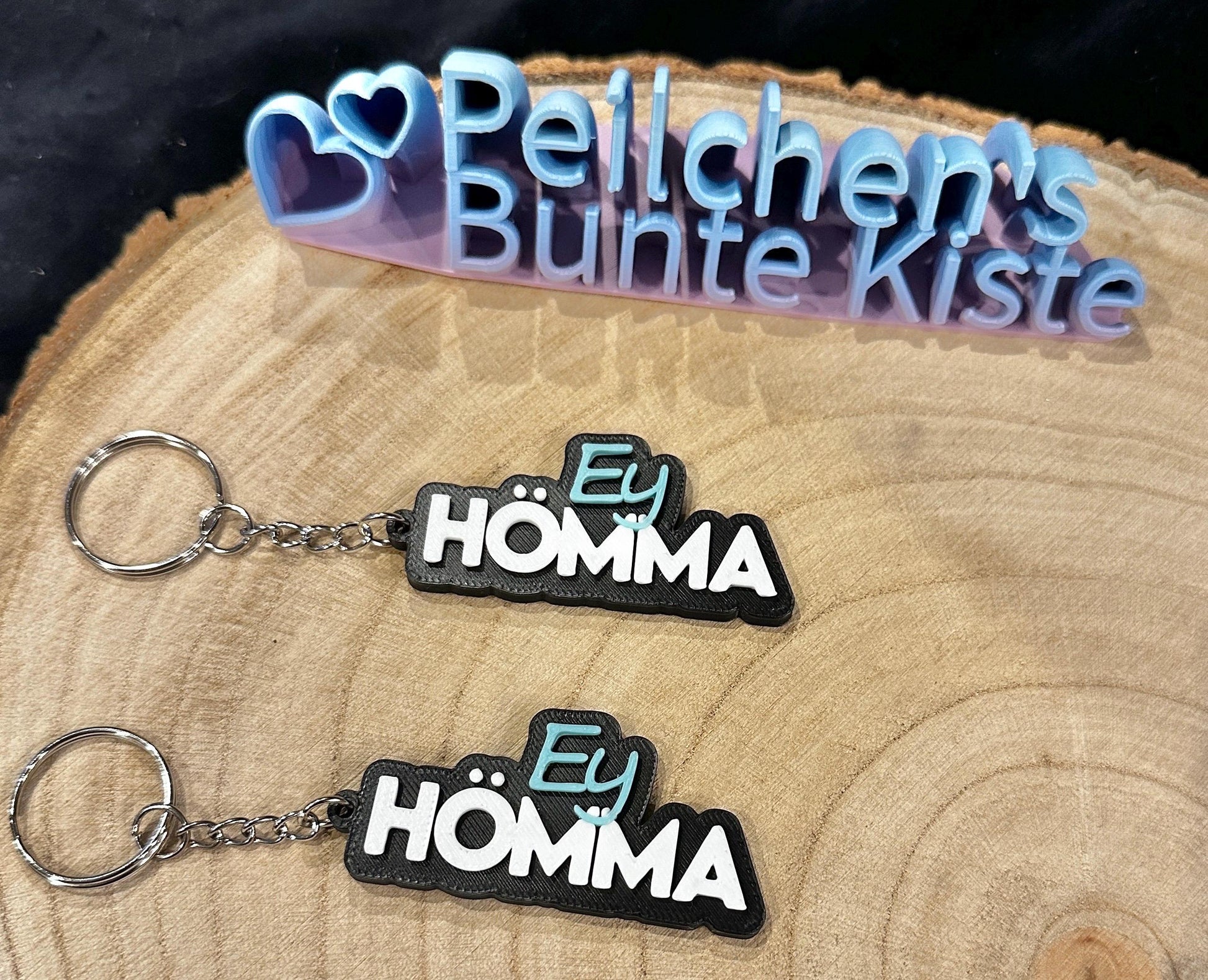 Hey HÖMMA sleutelhanger – spreuk uit het Ruhrgebied | Grappig cadeau &amp; souvenir