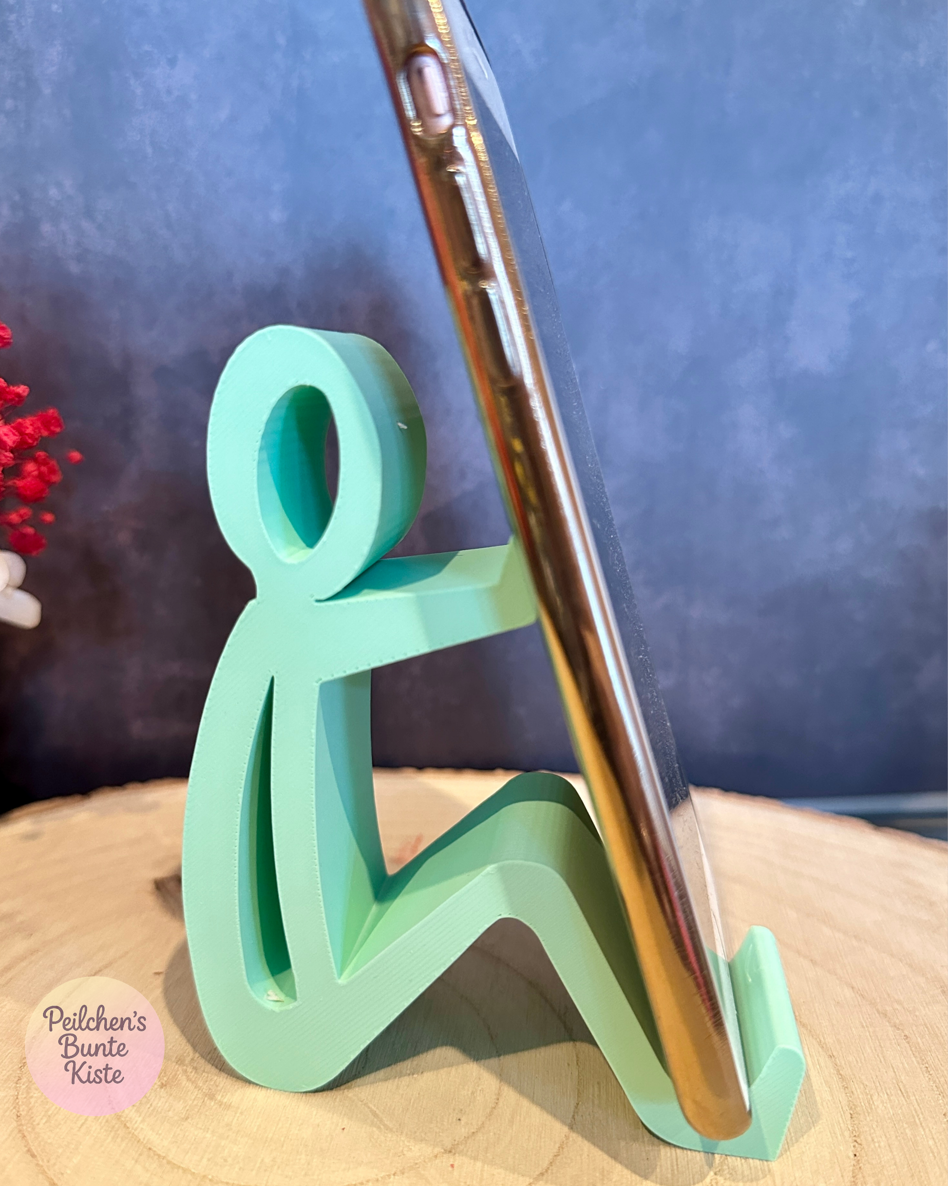 Sitzender Handyhalter – minimalistisch, bunt & vielseitig