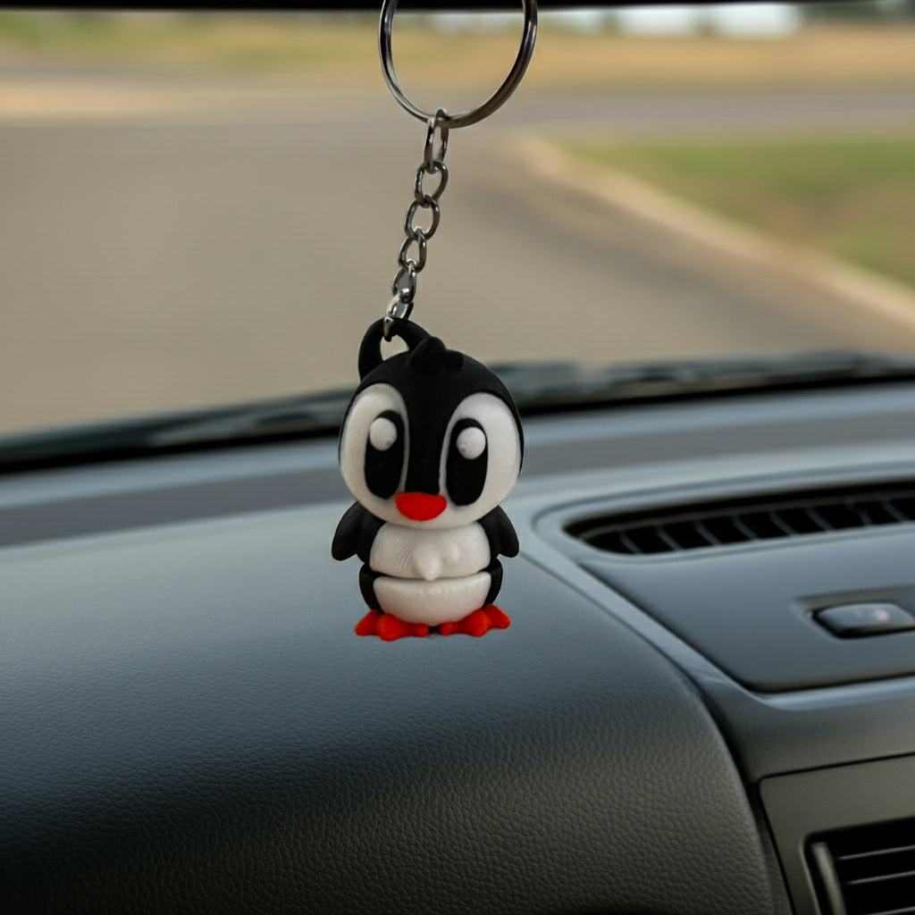 Pinguïn sleutelhangertje – schattig gezelschap en leuk cadeau-idee | Handgemaakt en uniek