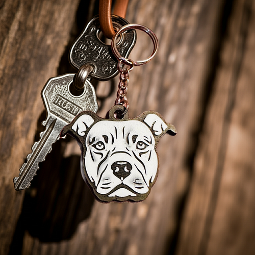 American Staffordshire Terrier Schlüsselanhänger – 3D-Druck