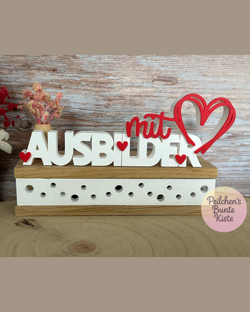 Ausbilder mit Herz – Persönliches Dankeschön zum Ausbildungsabschluss | Dekorativer Schriftzug als Geschenk