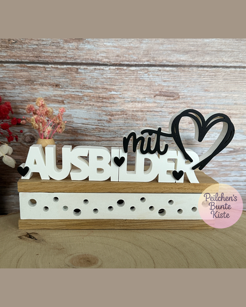Ausbilder mit Herz – Persönliches Dankeschön zum Ausbildungsabschluss | Dekorativer Schriftzug als Geschenk
