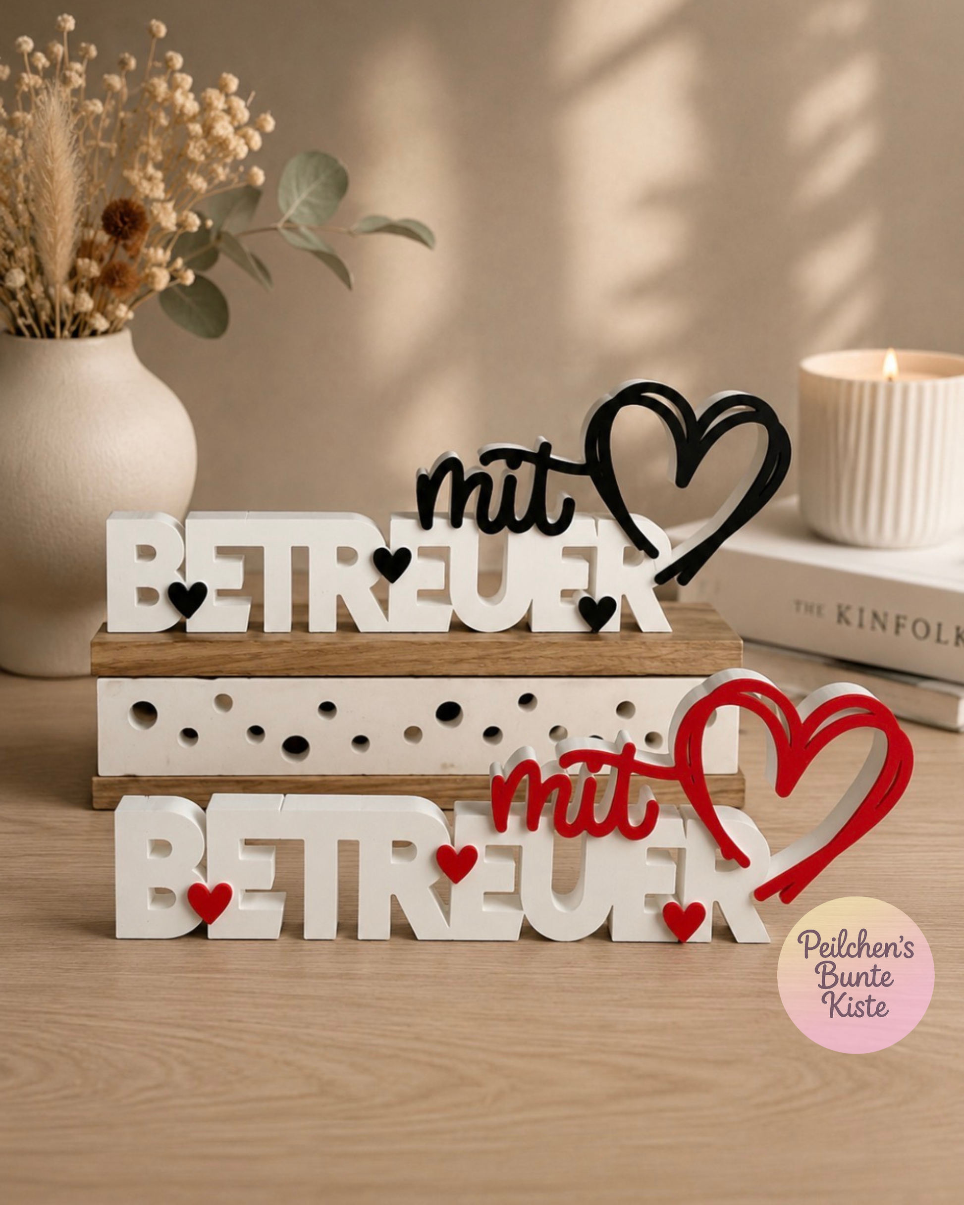 Betreuer mit Herz – Liebevoller Deko-Aufsteller als Geschenk zum Dankeschön