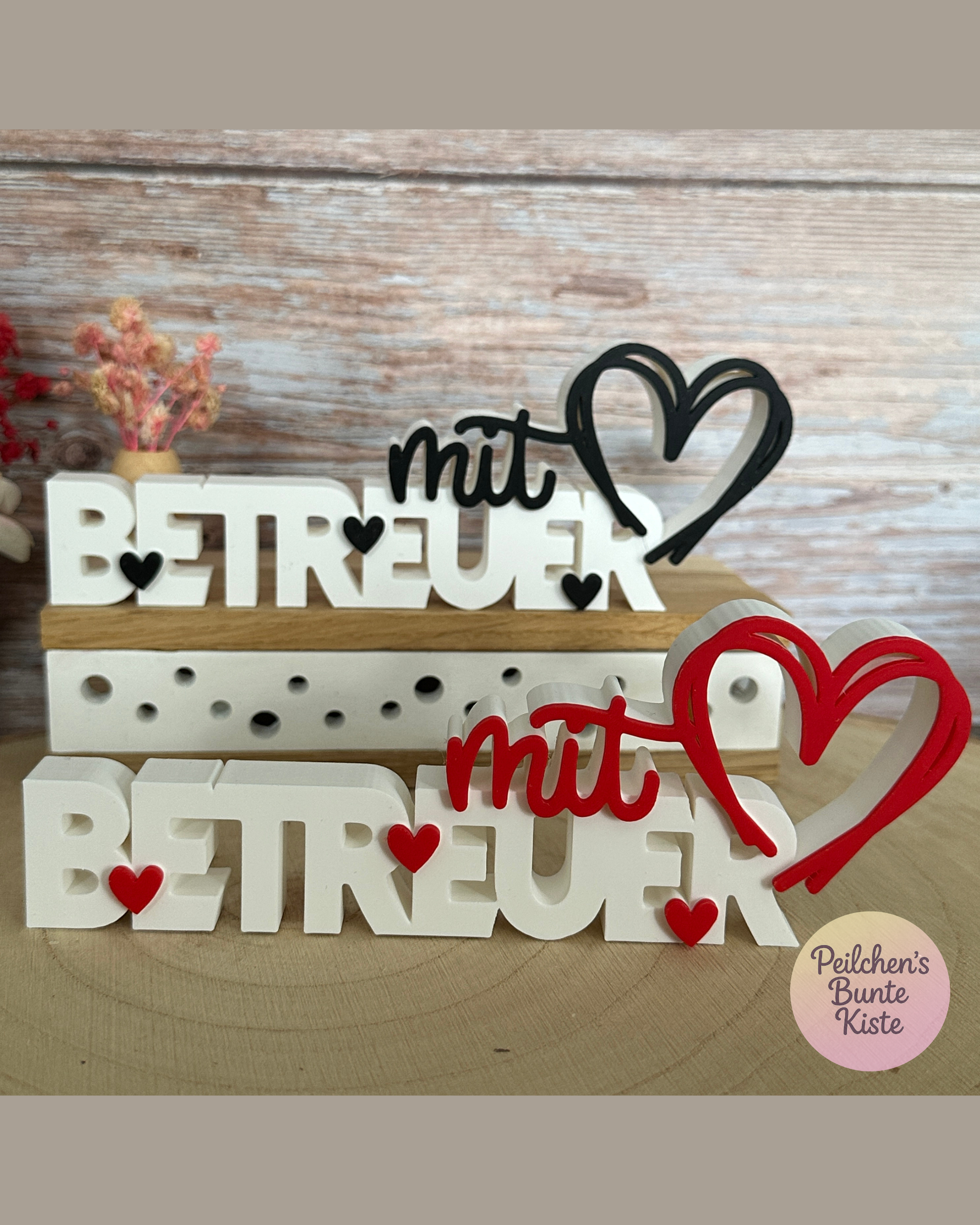Betreuer mit Herz – Liebevoller Deko-Aufsteller als Geschenk zum Dankeschön