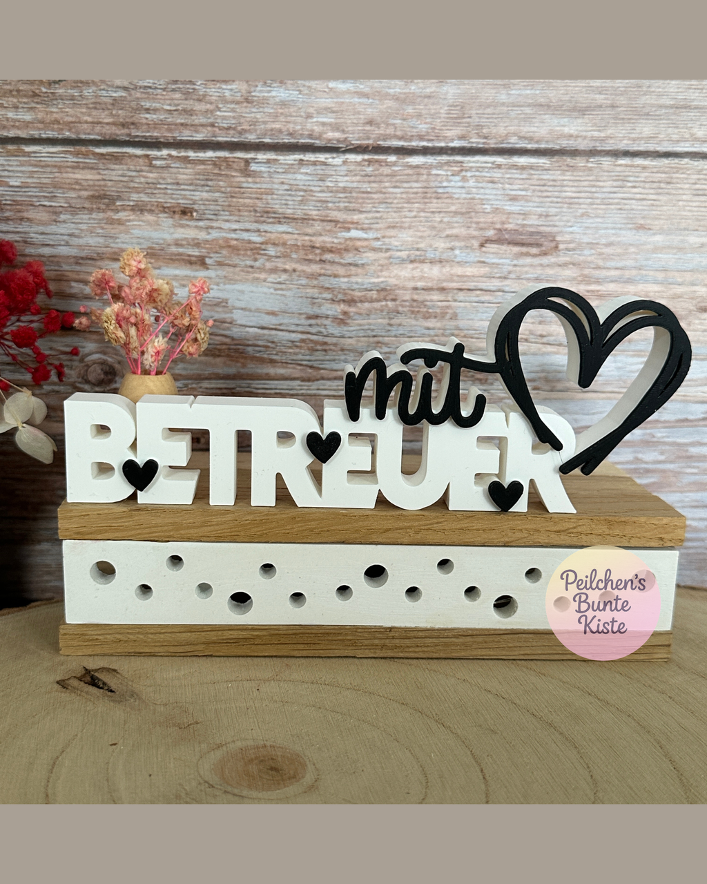 Betreuer mit Herz – Liebevoller Deko-Aufsteller als Geschenk zum Dankeschön