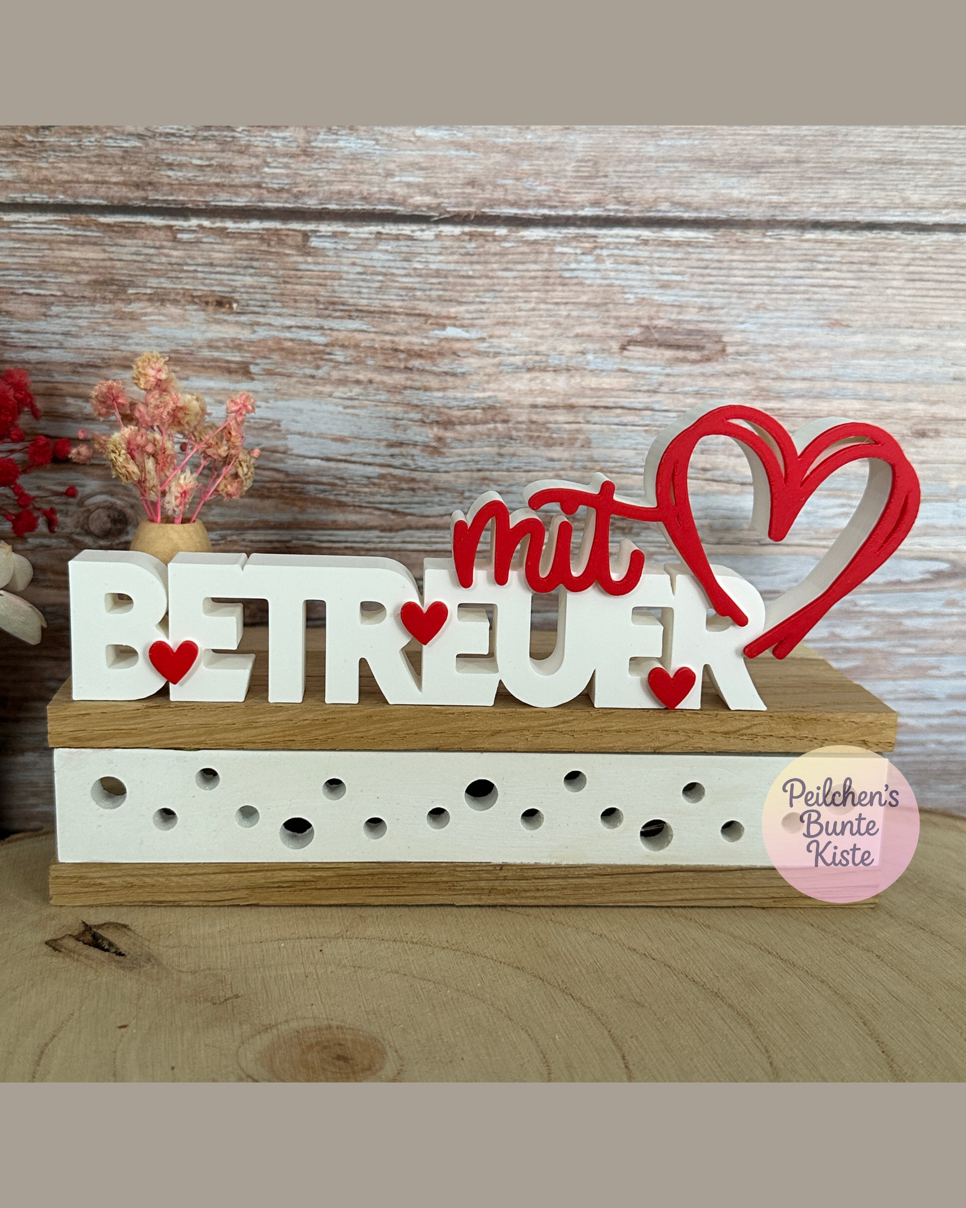 Betreuer mit Herz – Liebevoller Deko-Aufsteller als Geschenk zum Dankeschön