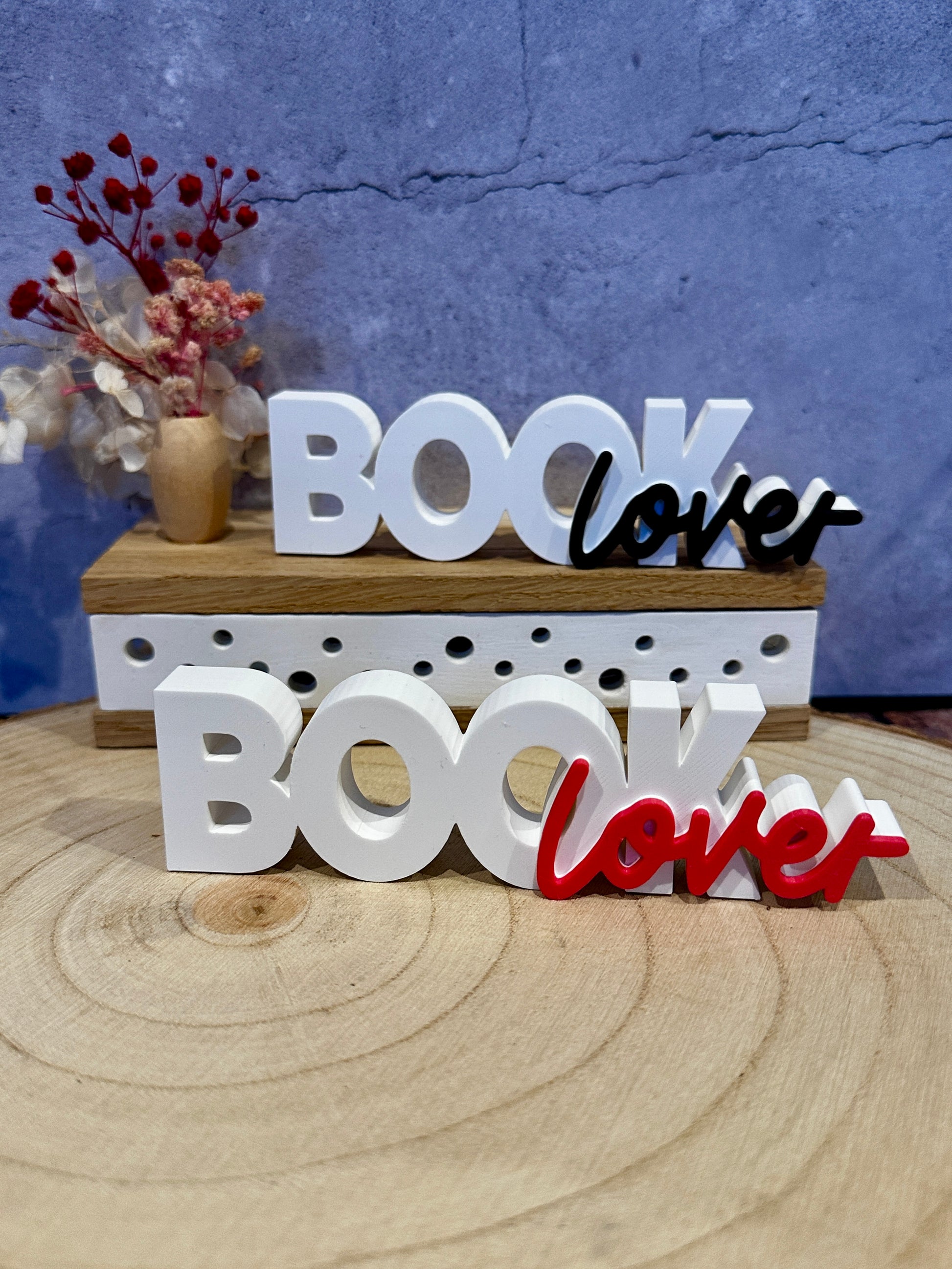 BOOK love – Deko Schriftzug für Bücherliebhaber