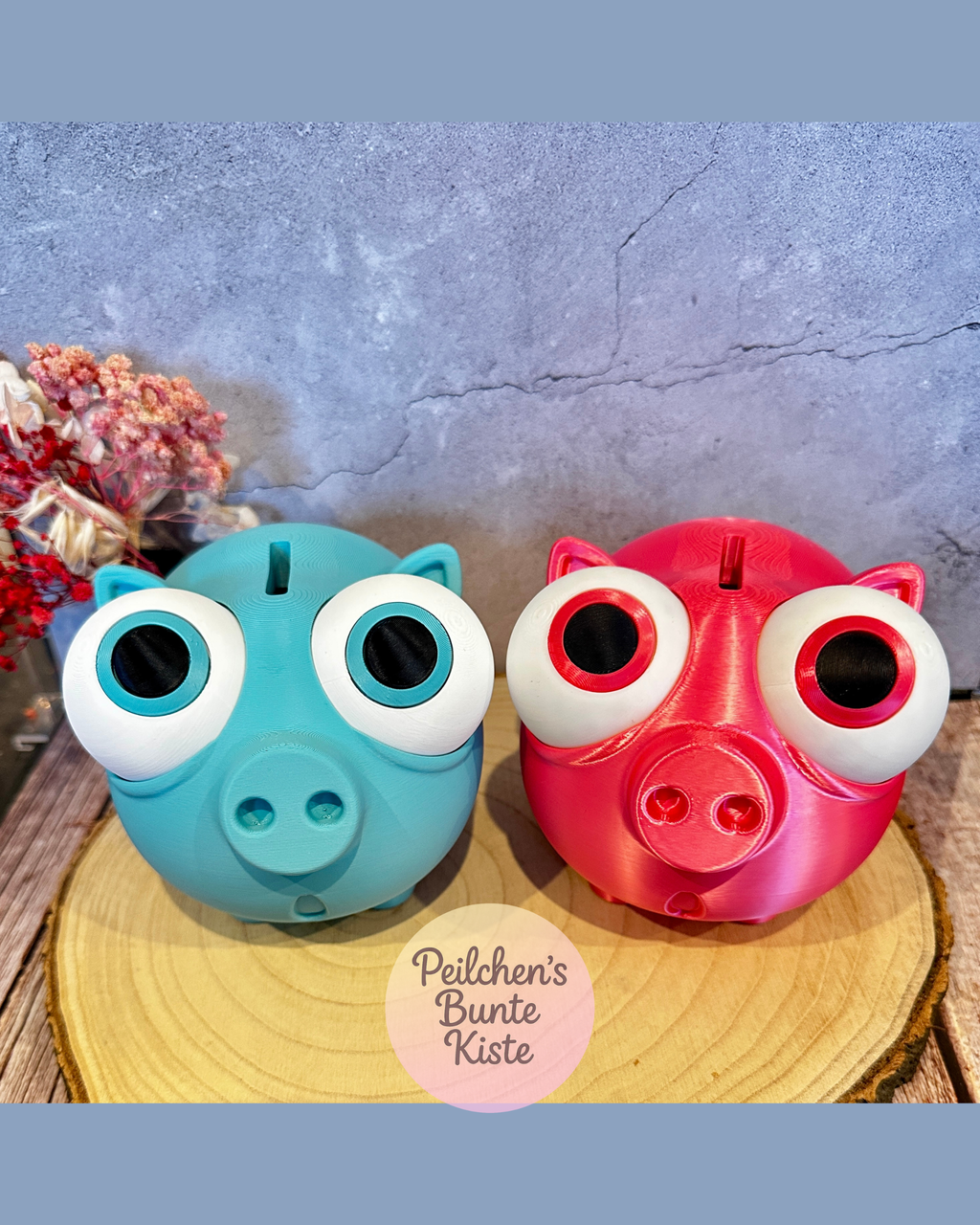 Lustiges Sparschwein mit verstellbaren Augen – Geschenkidee