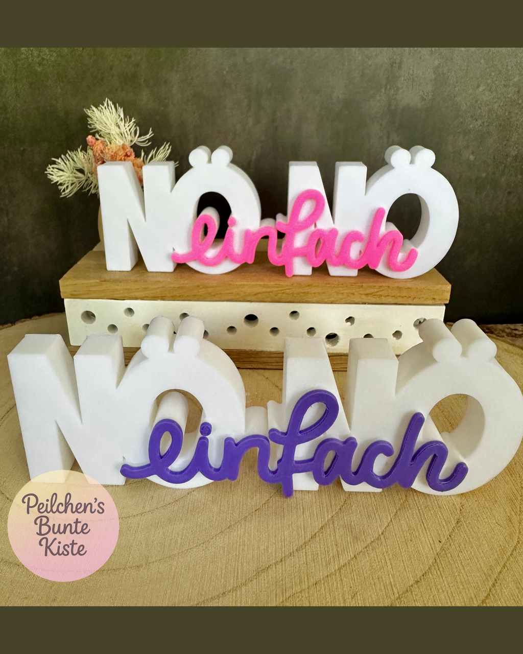 NÖ – einfach“ Schriftzug | Freches Statement für Büro, Homeoffice & Schreibtisch