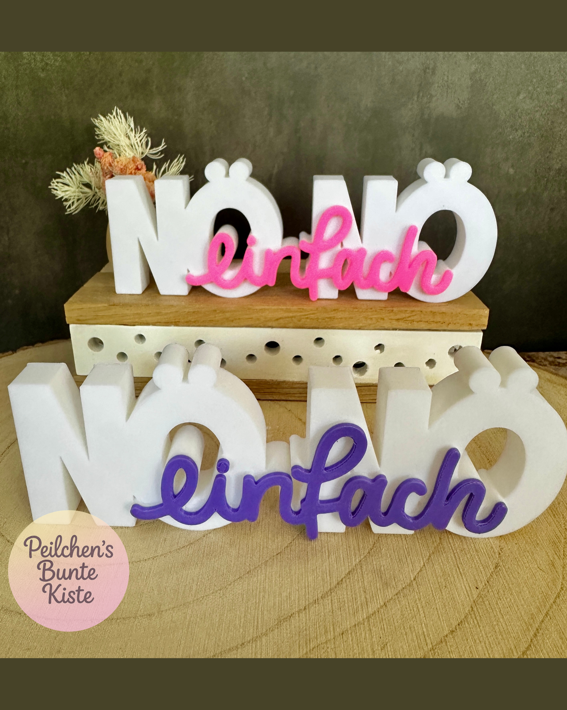 NÖ – einfach“ Schriftzug | Freches Statement für Büro, Homeoffice & Schreibtisch