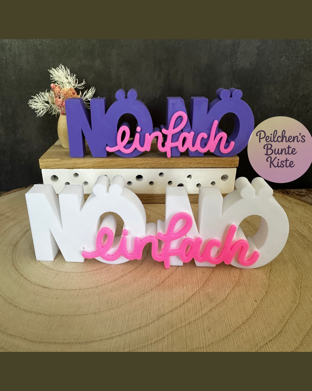 NÖ – einfach“ Schriftzug | Freches Statement für Büro, Homeoffice & Schreibtisch