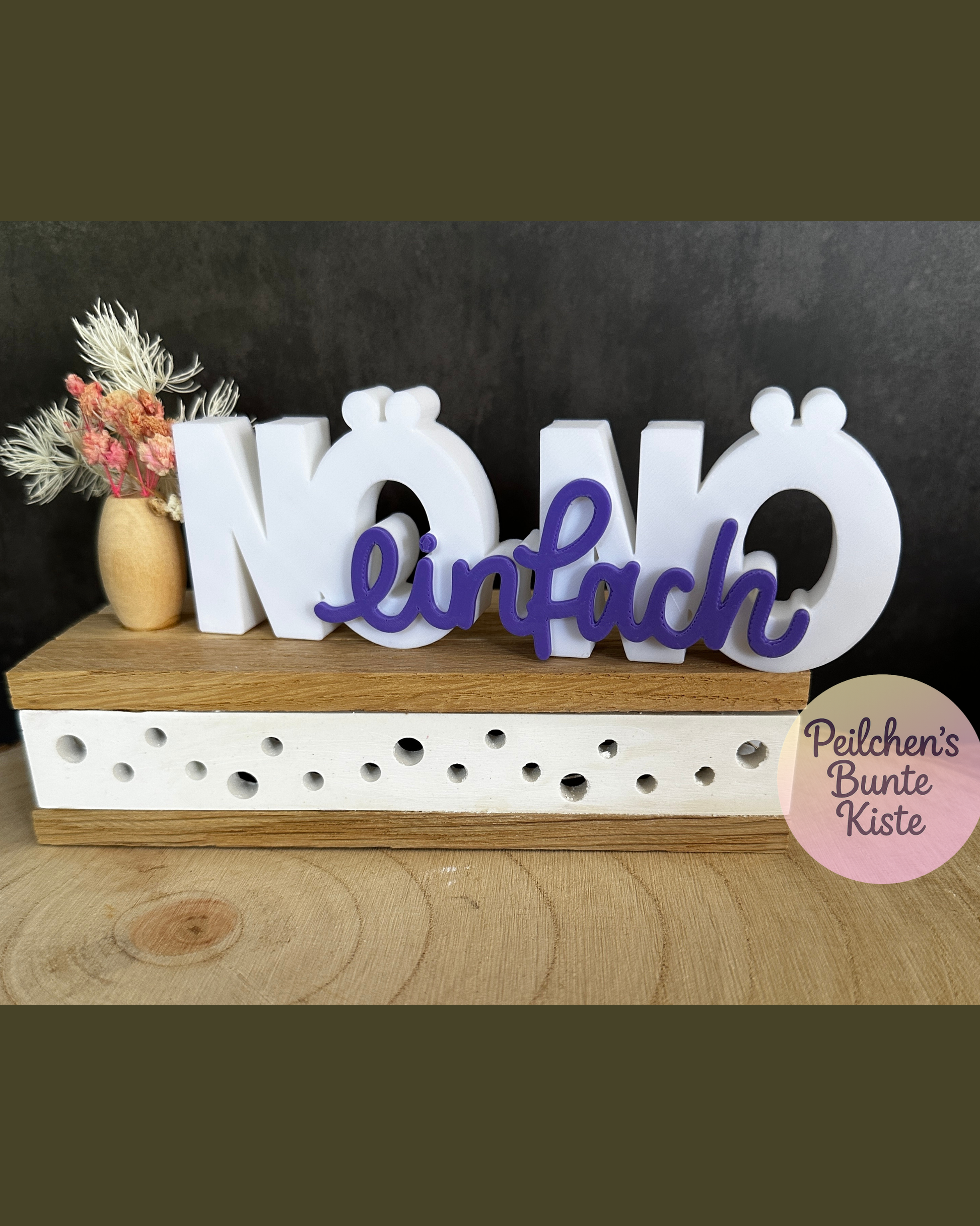 NÖ – einfach“ Schriftzug | Freches Statement für Büro, Homeoffice & Schreibtisch