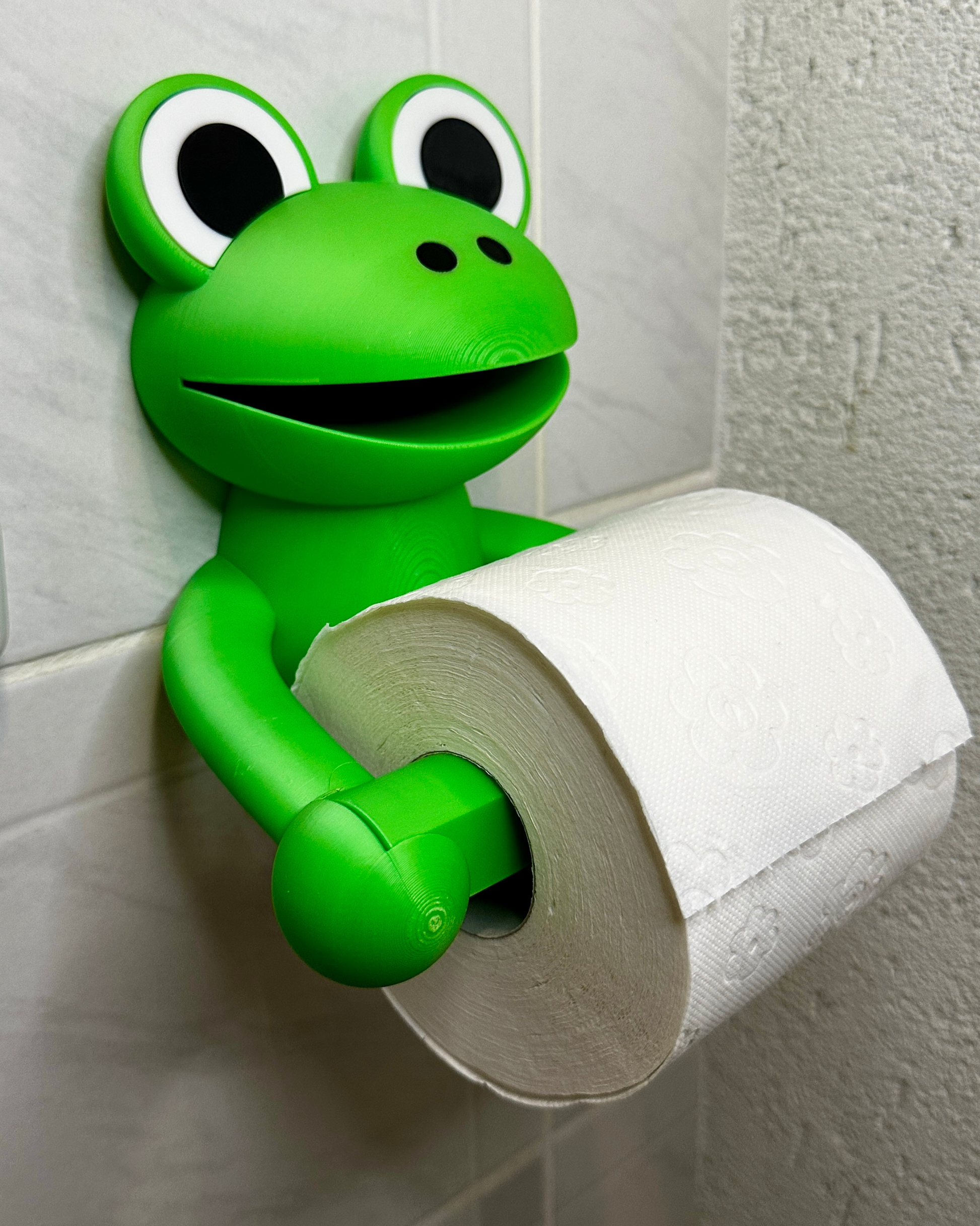 Vrolijke kikker - toiletpapierhouder voor in de badkamer, een leuk cadeau-idee