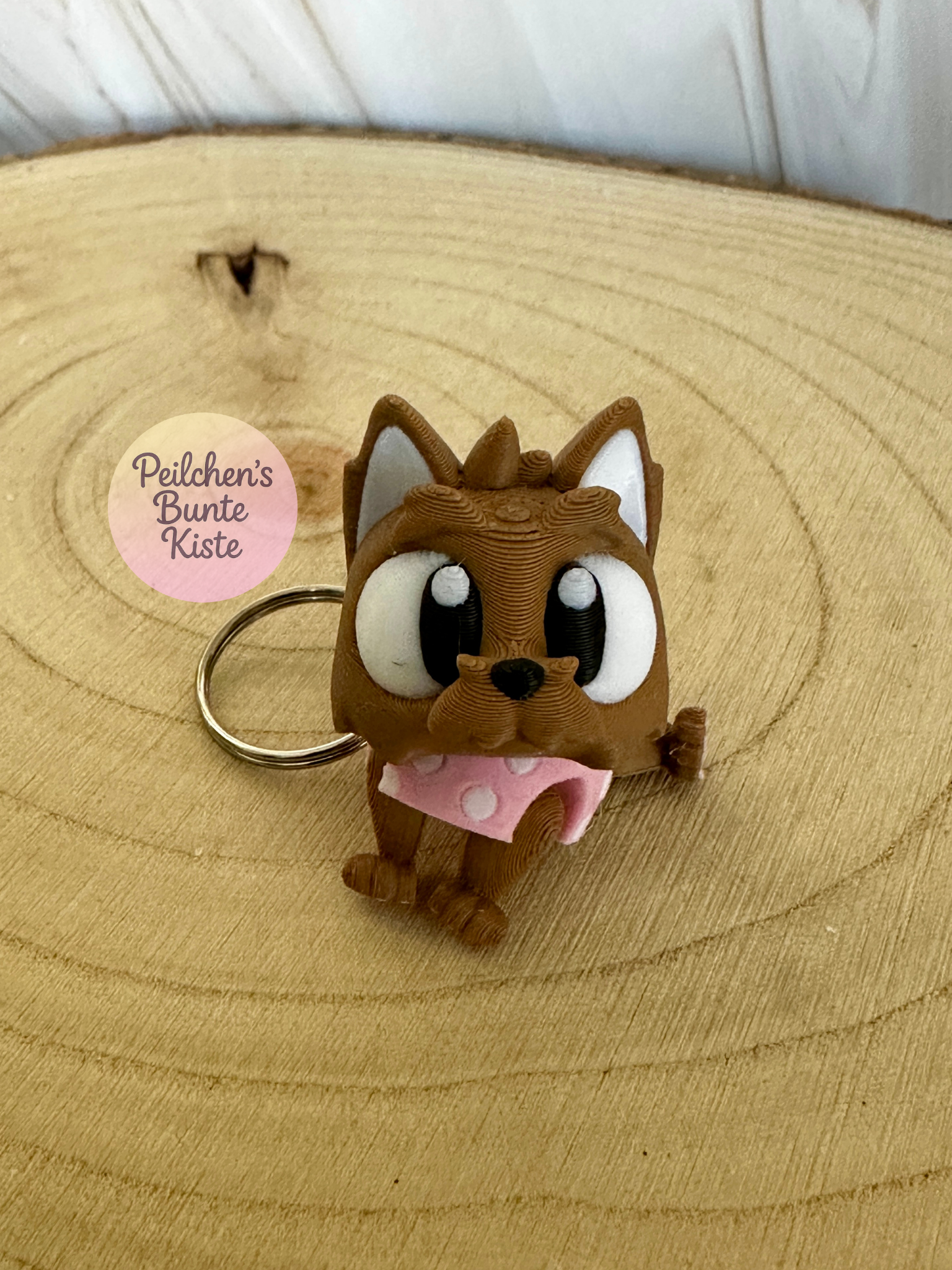 Yorkshire Terrier Schlüsselanhänger – niedlicher Hund mit rosa Pullover | Geschenk für Hundefans