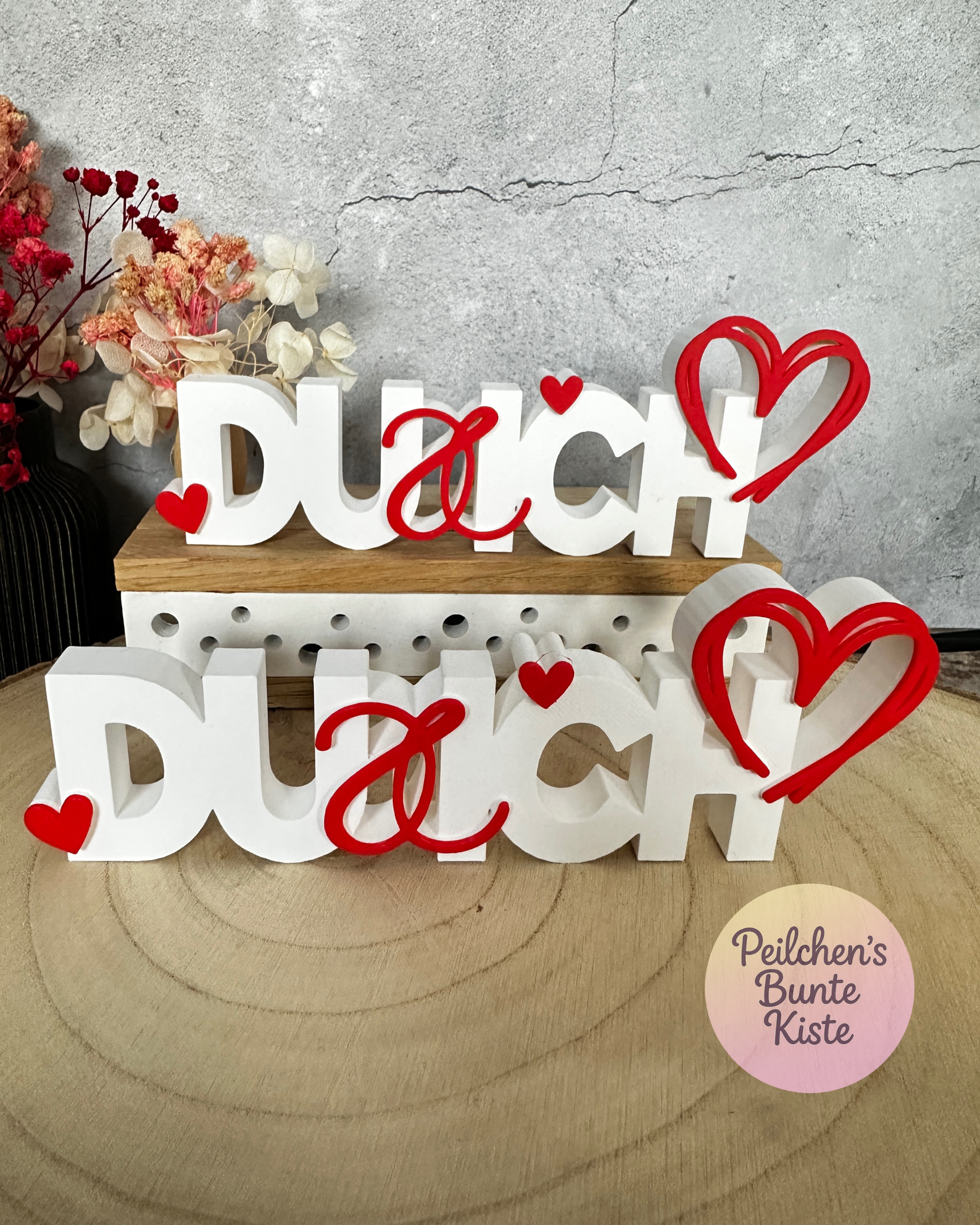 Tekst "Jij &amp; Ik" met hartje – romantische decoratie voor stellen | Cadeau-idee met betekenis