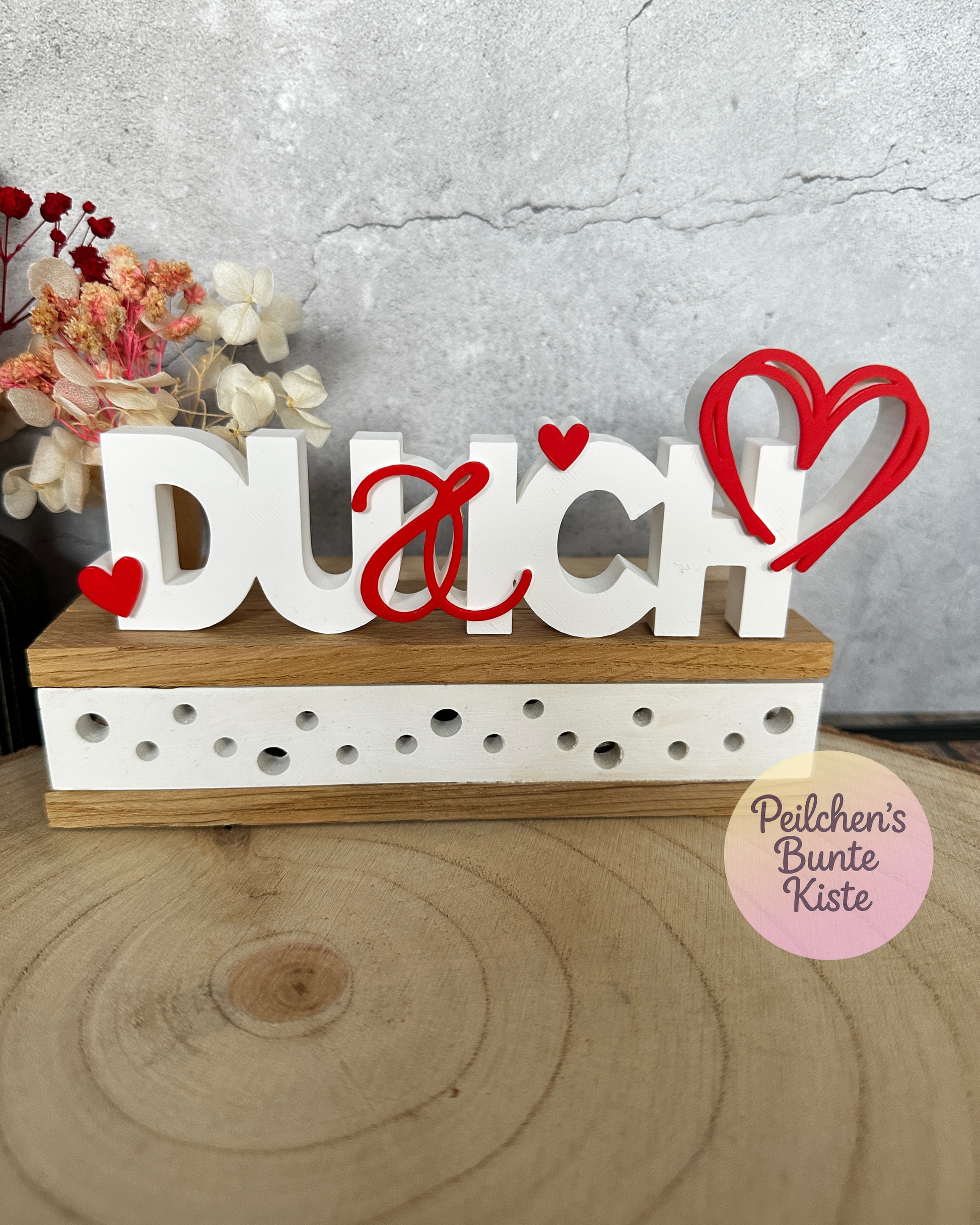 Tekst "Jij &amp; Ik" met hartje – romantische decoratie voor stellen | Cadeau-idee met betekenis