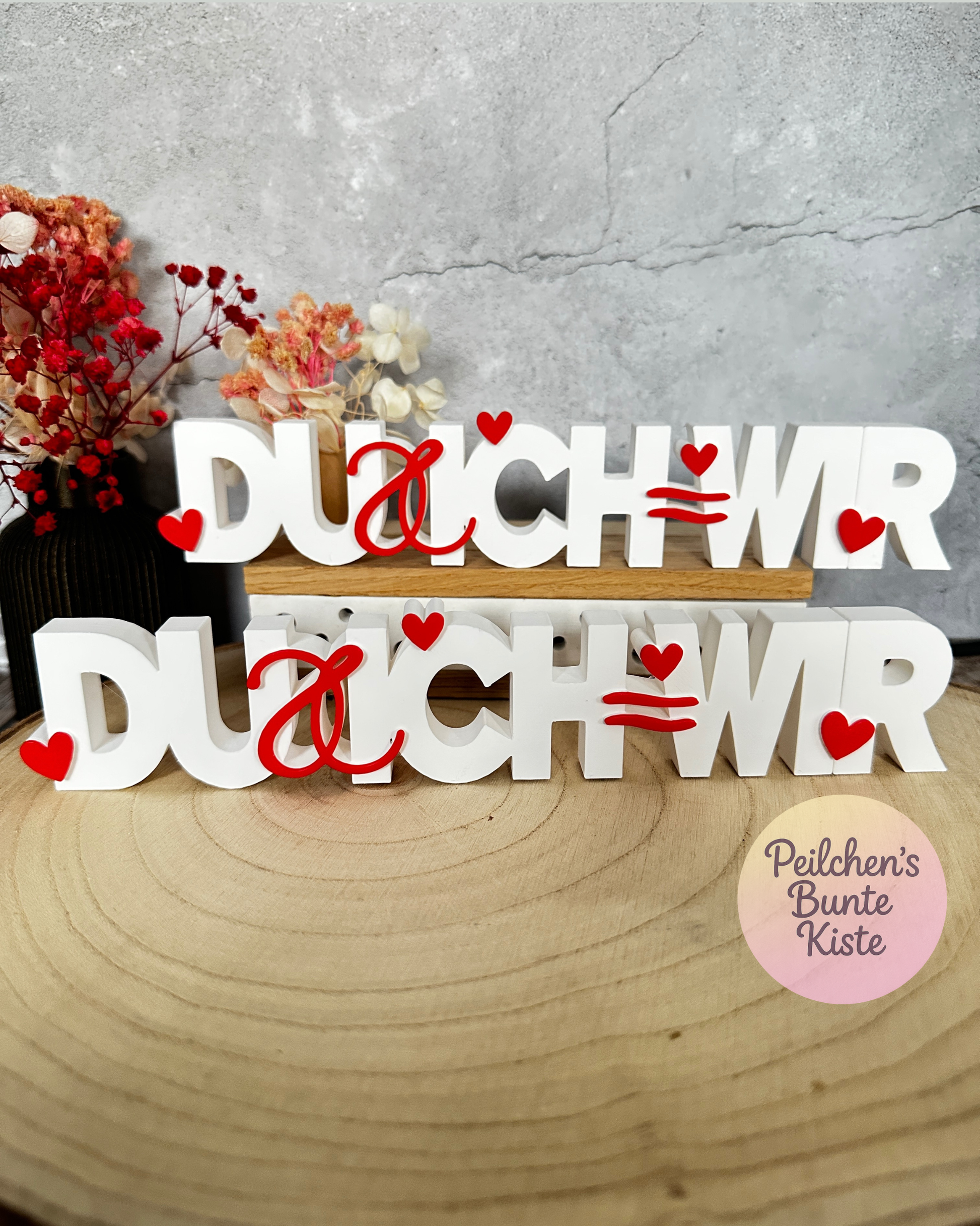 Tekst "Jij &amp; Ik" met hartje – romantische decoratie voor stellen | Cadeau-idee met betekenis