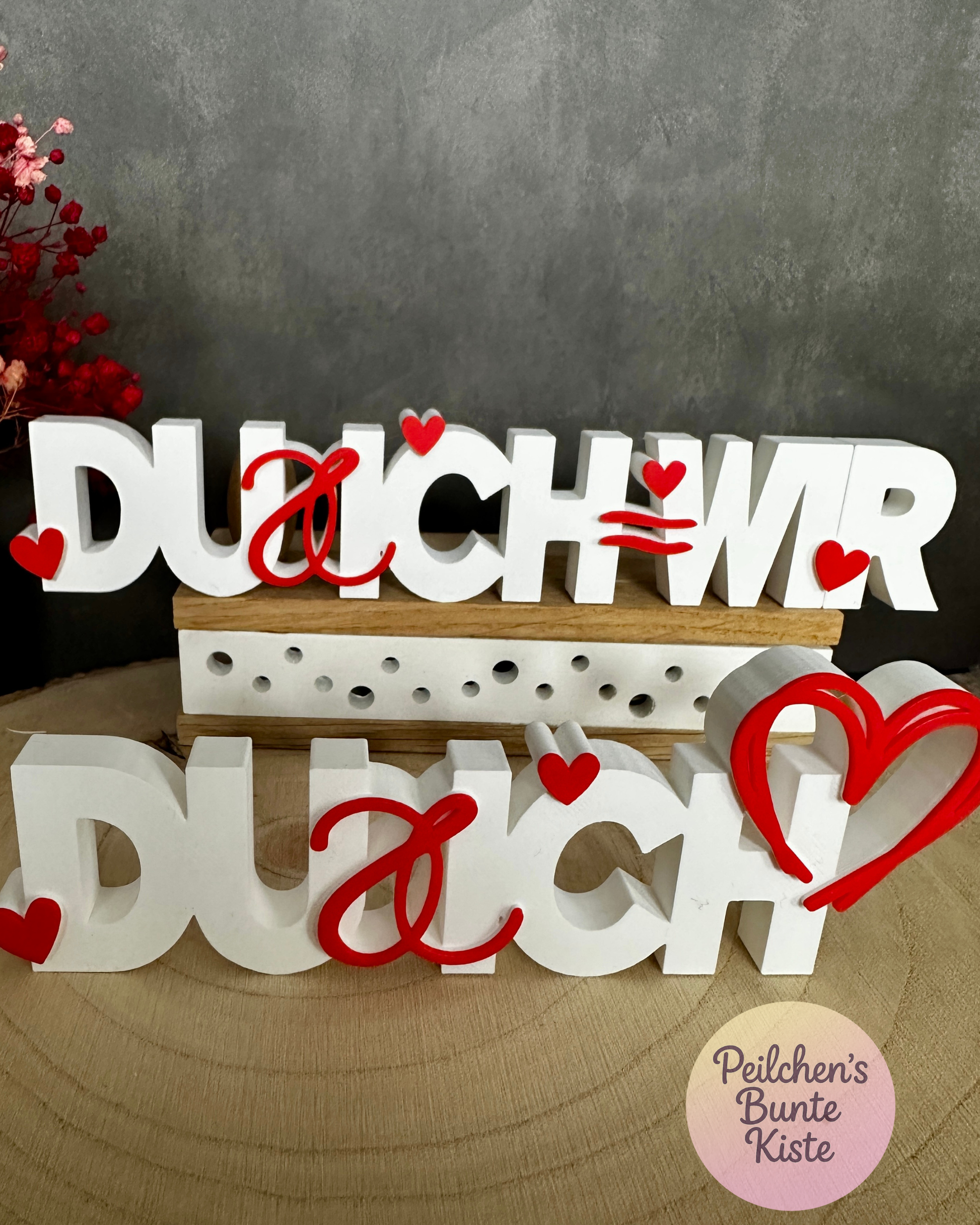 Tekst "Jij &amp; Ik" met hartje – romantische decoratie voor stellen | Cadeau-idee met betekenis