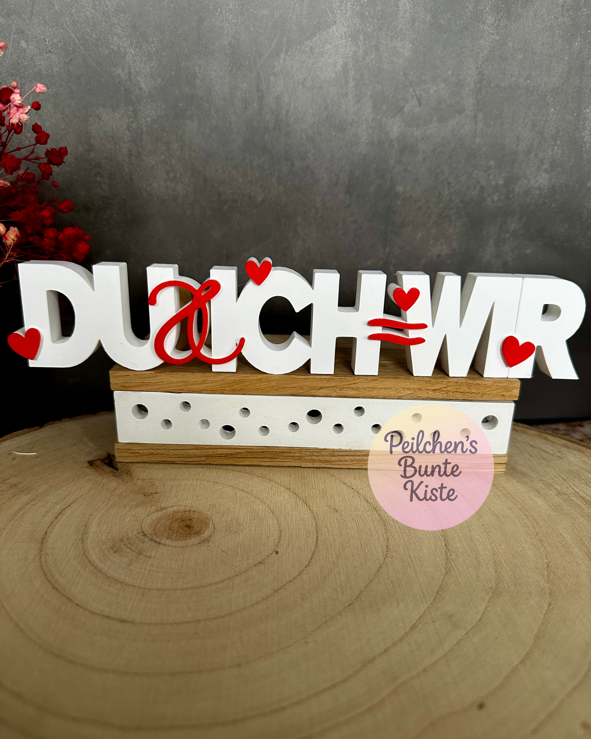 Tekst "Jij &amp; Ik" met hartje – romantische decoratie voor stellen | Cadeau-idee met betekenis