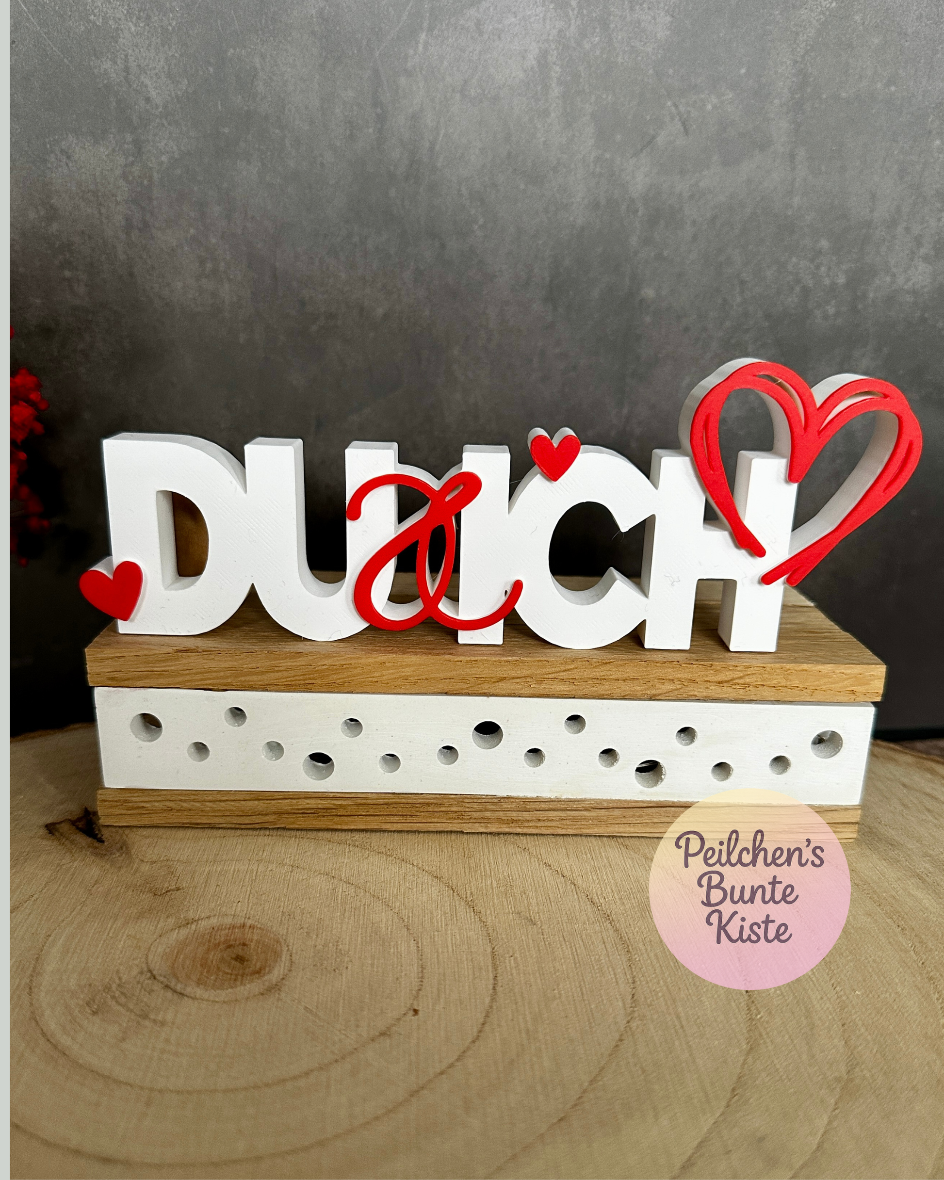 Tekst "Jij &amp; Ik" met hartje – romantische decoratie voor stellen | Cadeau-idee met betekenis
