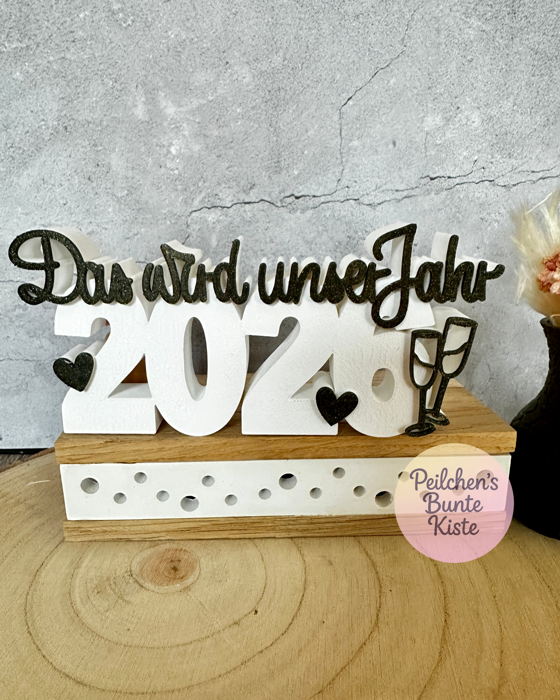 2026 "Dit wordt ons jaar" – Nieuwjaarsdecoratie met hartjes – Tafeldecoratie voor oudejaarsavond – Cadeau voor de jaarwisseling