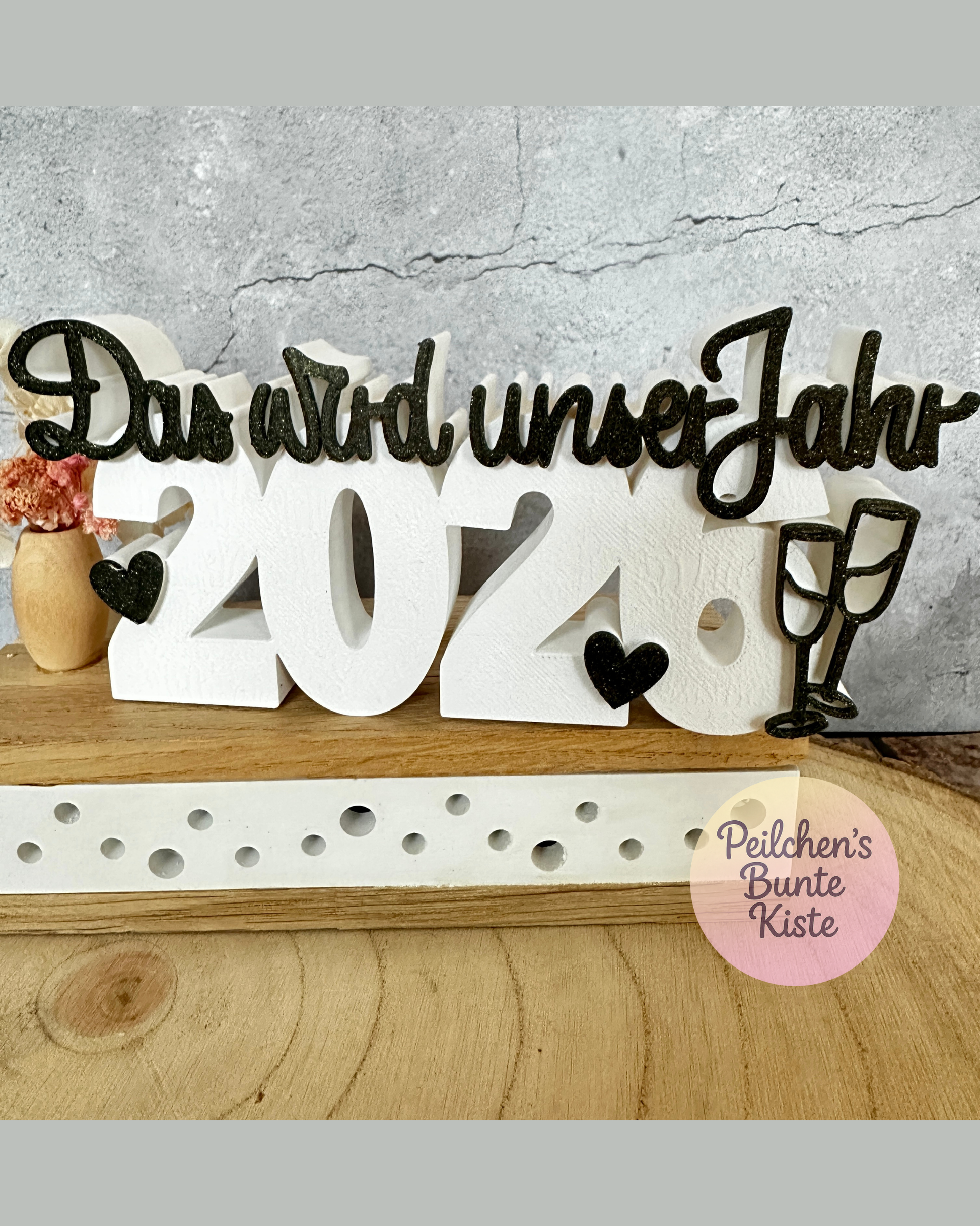 2026 "Dit wordt ons jaar" – Nieuwjaarsdecoratie met hartjes – Tafeldecoratie voor oudejaarsavond – Cadeau voor de jaarwisseling