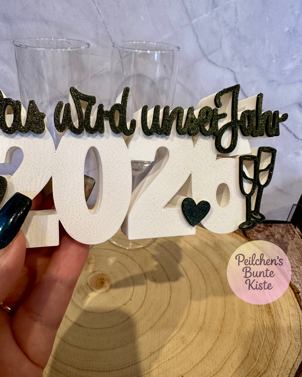2026 „Das wird unser Jahr“ – Neujahrsdeko mit Herzen – Silvester Tischdeko – Geschenk zum Jahreswechsel