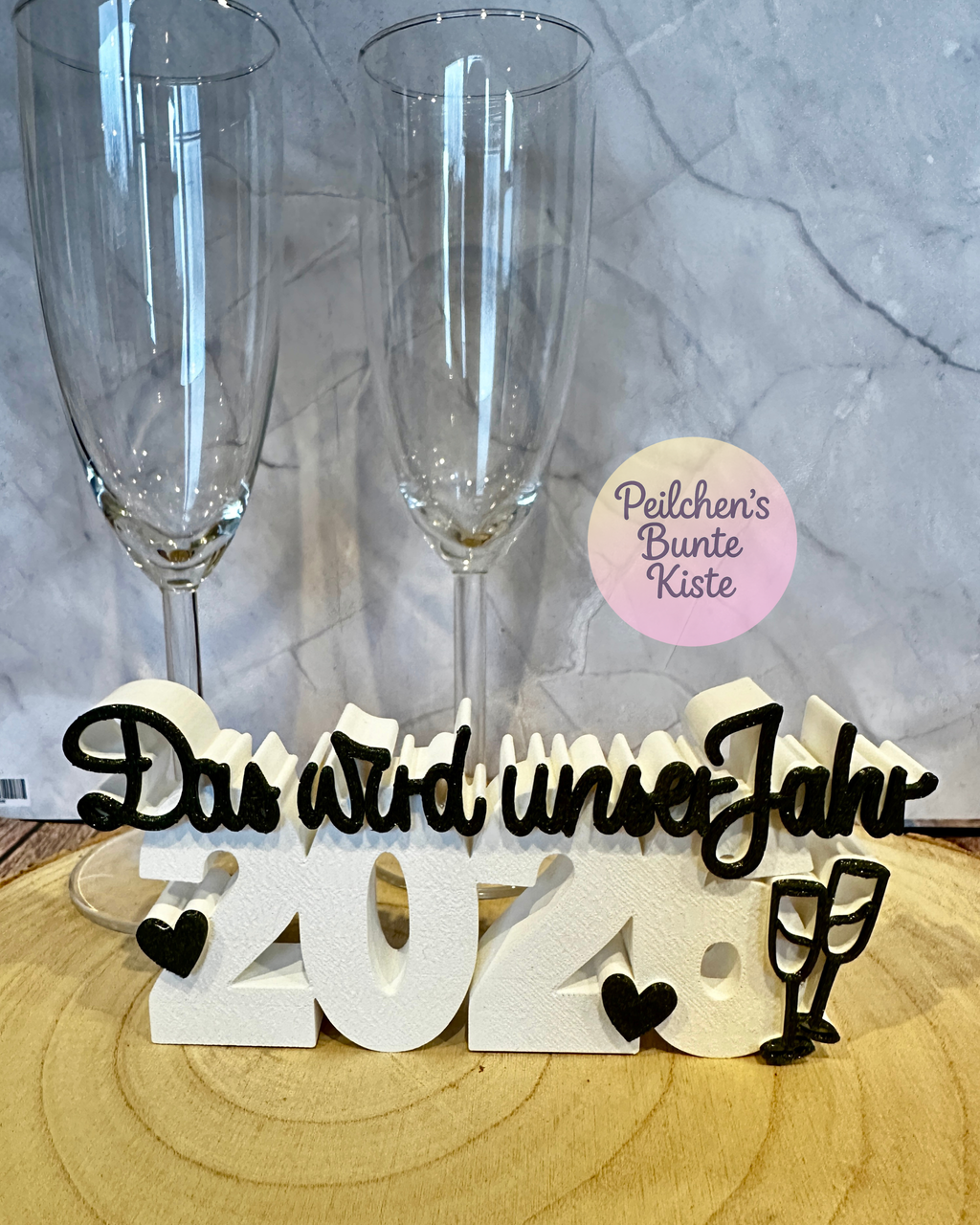 2026 „Das wird unser Jahr“ – Neujahrsdeko mit Herzen – Silvester Tischdeko – Geschenk zum Jahreswechsel