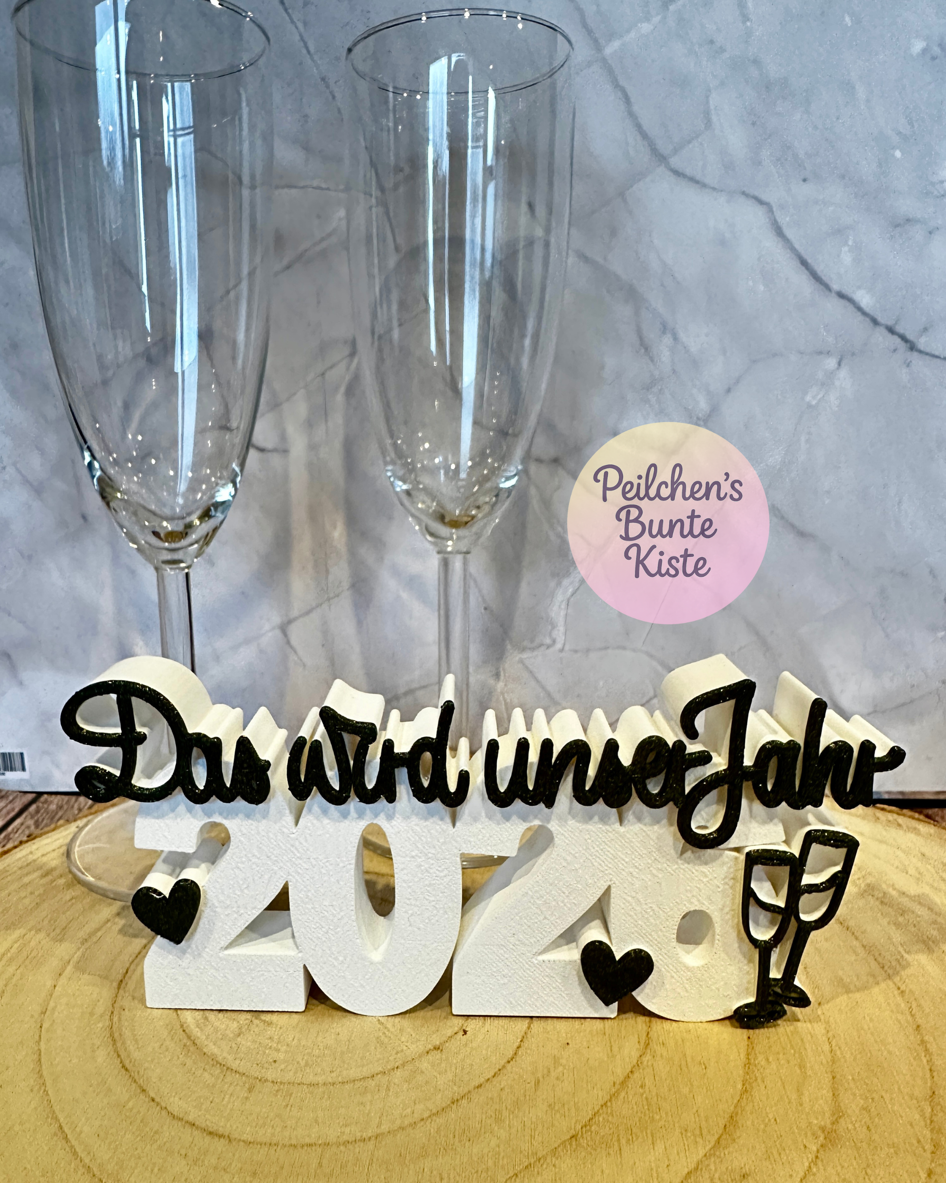 2026 "Dit wordt ons jaar" – Nieuwjaarsdecoratie met hartjes – Tafeldecoratie voor oudejaarsavond – Cadeau voor de jaarwisseling