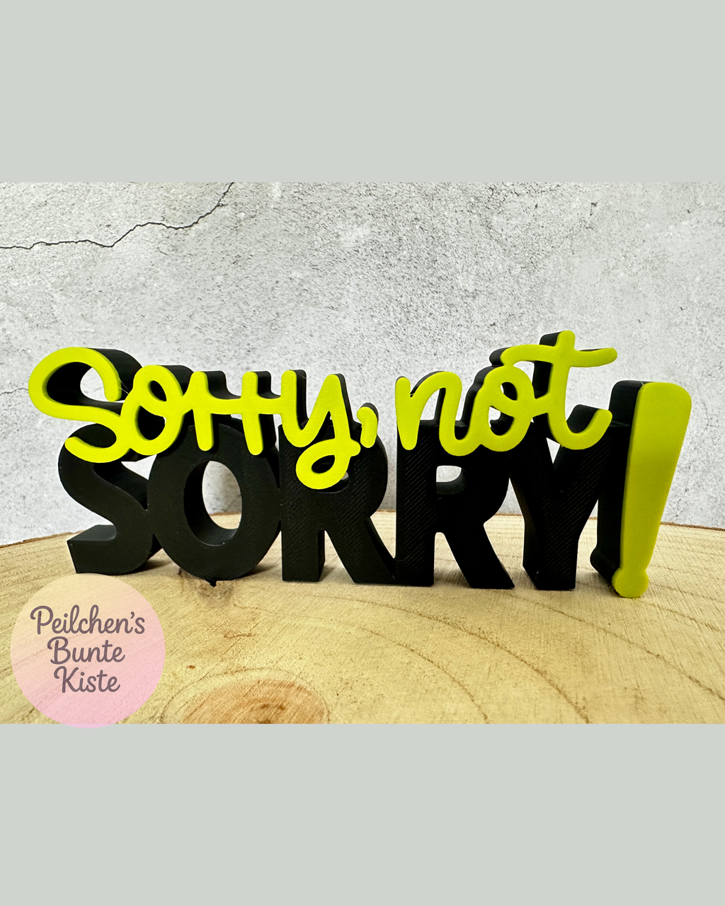 Sorry, maar niet echt sorry – Een statement met de tekst "Ik heb geen spijt"