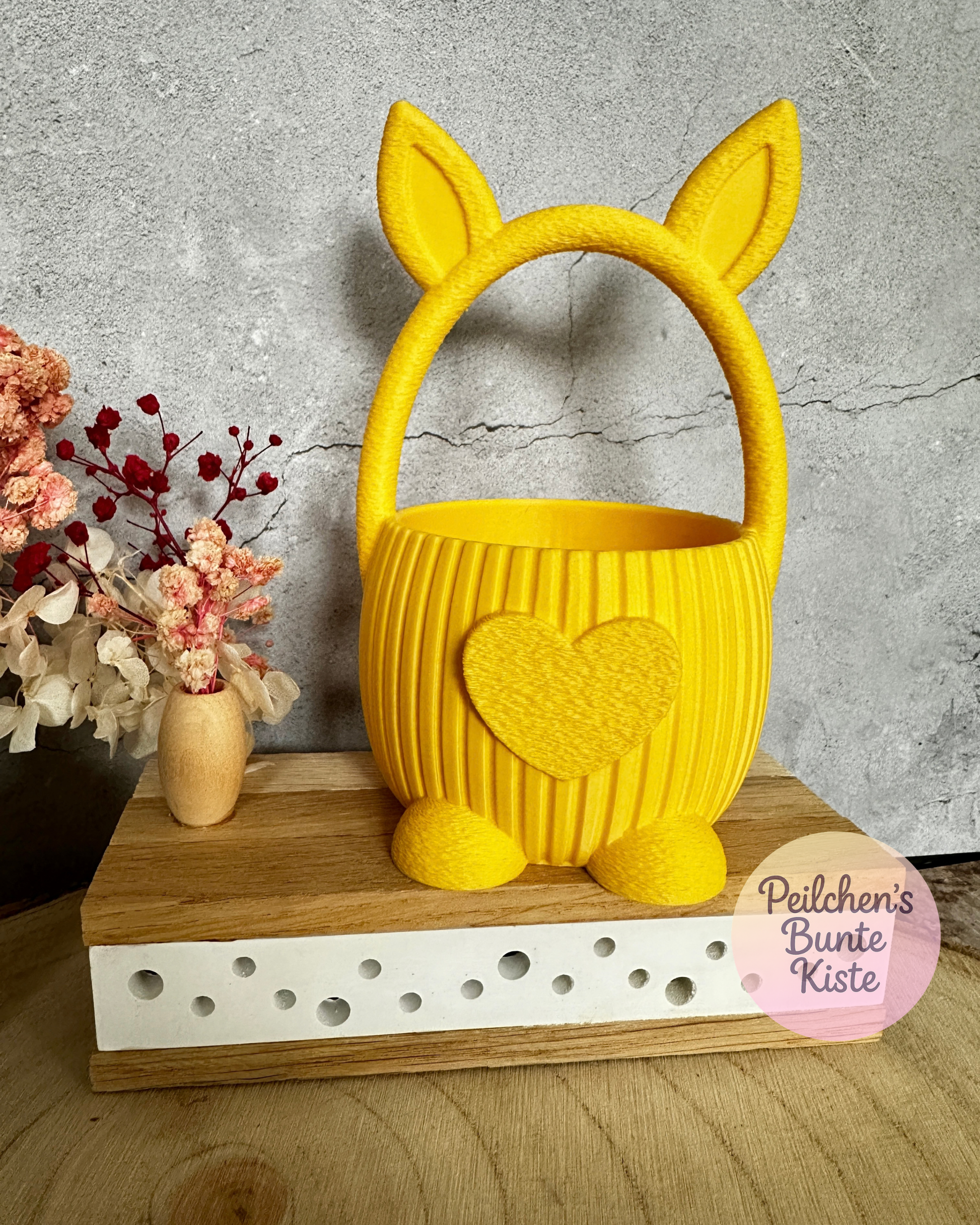 Osterkörbchen mit Hasenohren – niedlicher Osterkorb zum Befüllen – Geschenk zu Ostern für Kinder