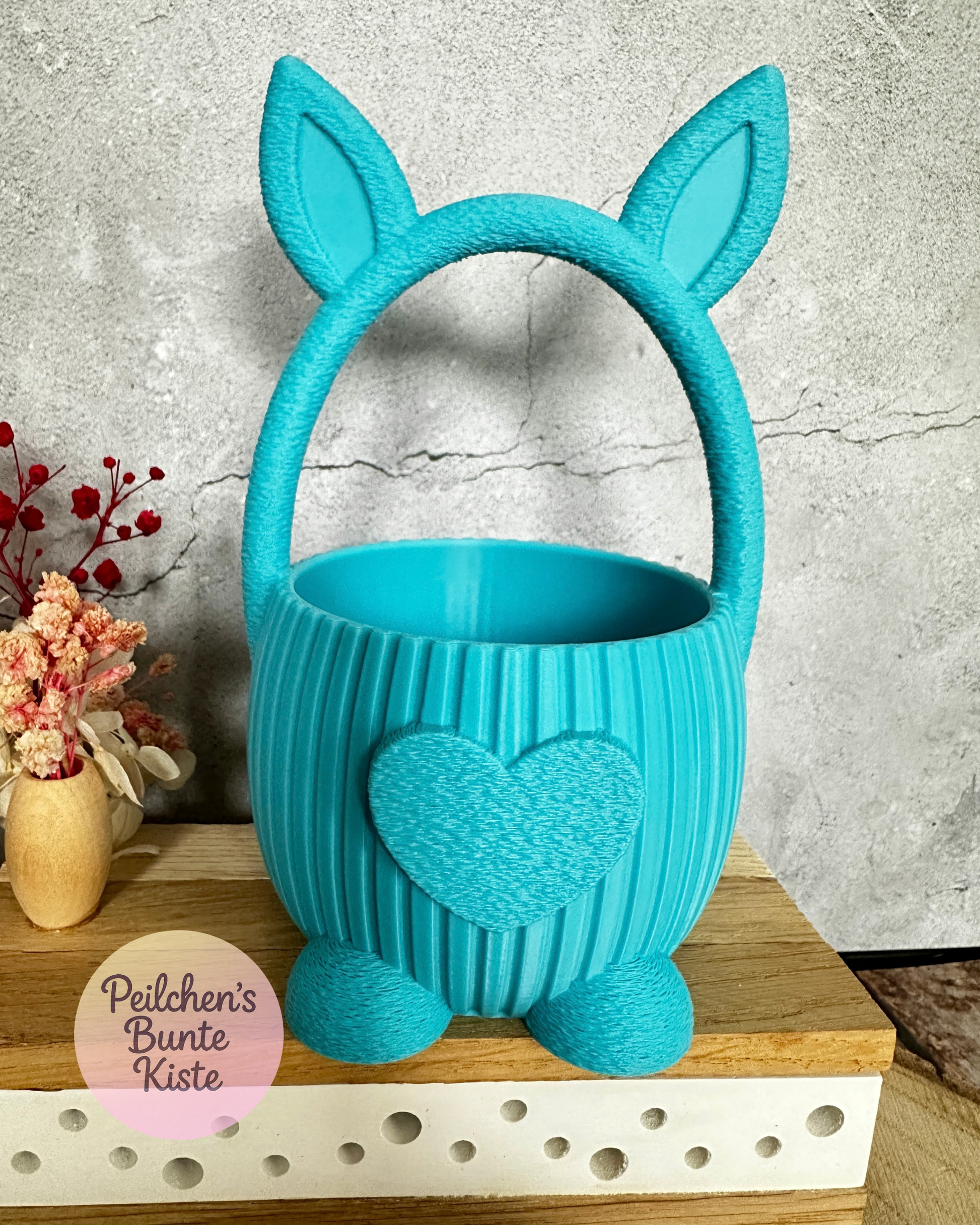 Osterkörbchen mit Hasenohren – niedlicher Osterkorb zum Befüllen – Geschenk zu Ostern für Kinder