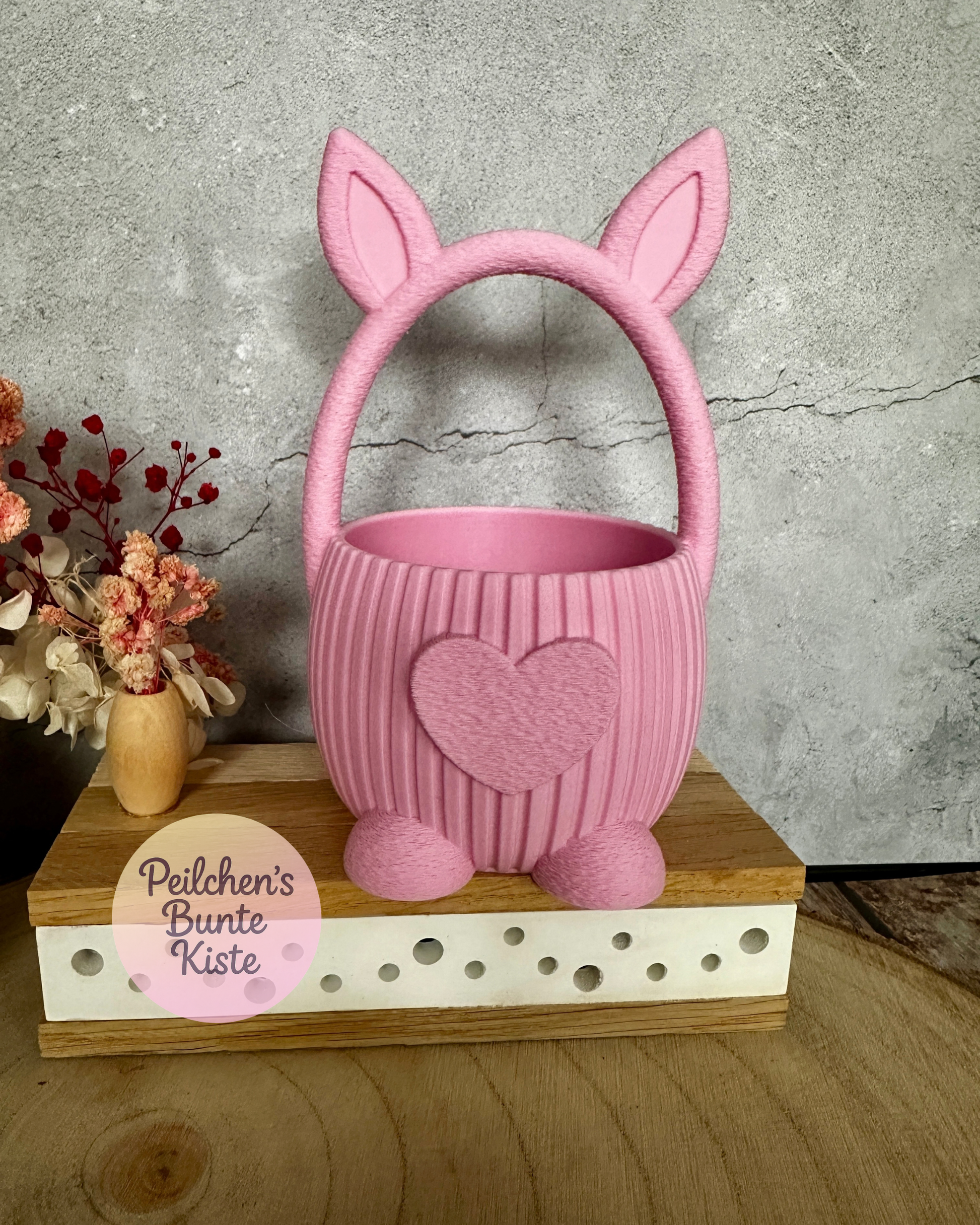 Osterkörbchen mit Hasenohren – niedlicher Osterkorb zum Befüllen – Geschenk zu Ostern für Kinder