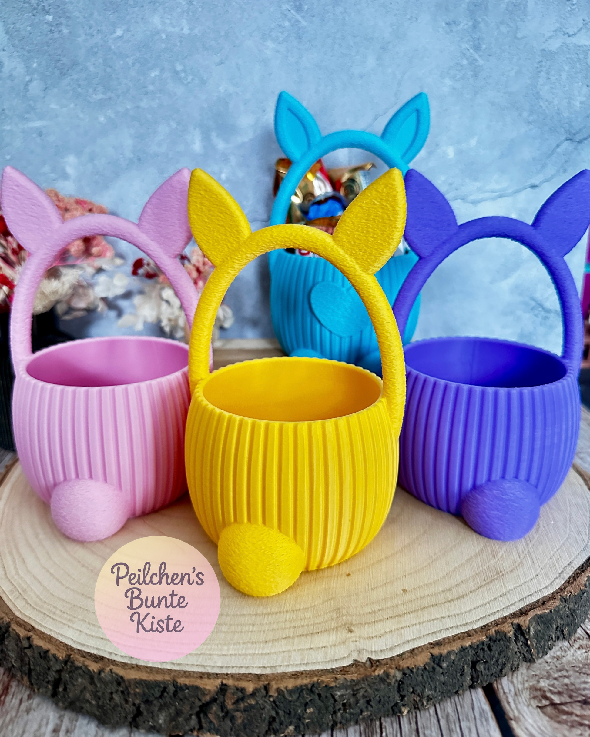 Osterkörbchen mit Hasenohren – niedlicher Osterkorb zum Befüllen – Geschenk zu Ostern für Kinder