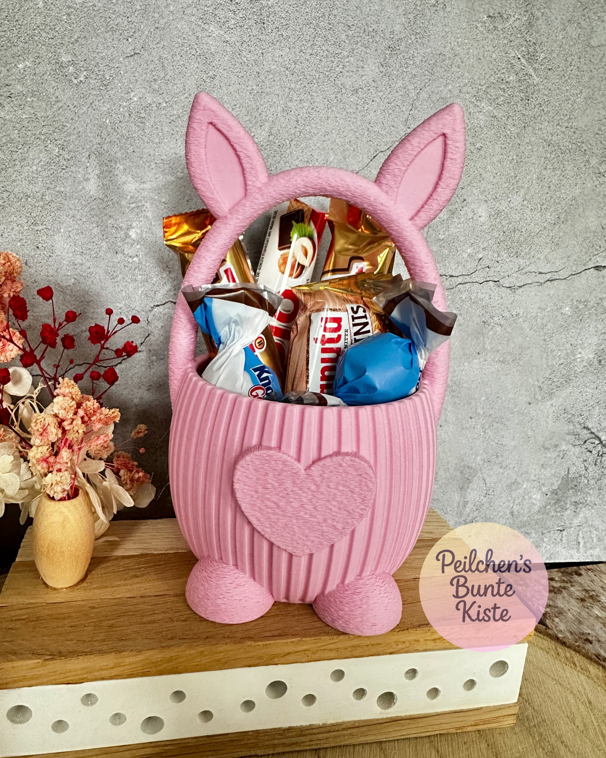Osterkörbchen mit Hasenohren – niedlicher Osterkorb zum Befüllen – Geschenk zu Ostern für Kinder