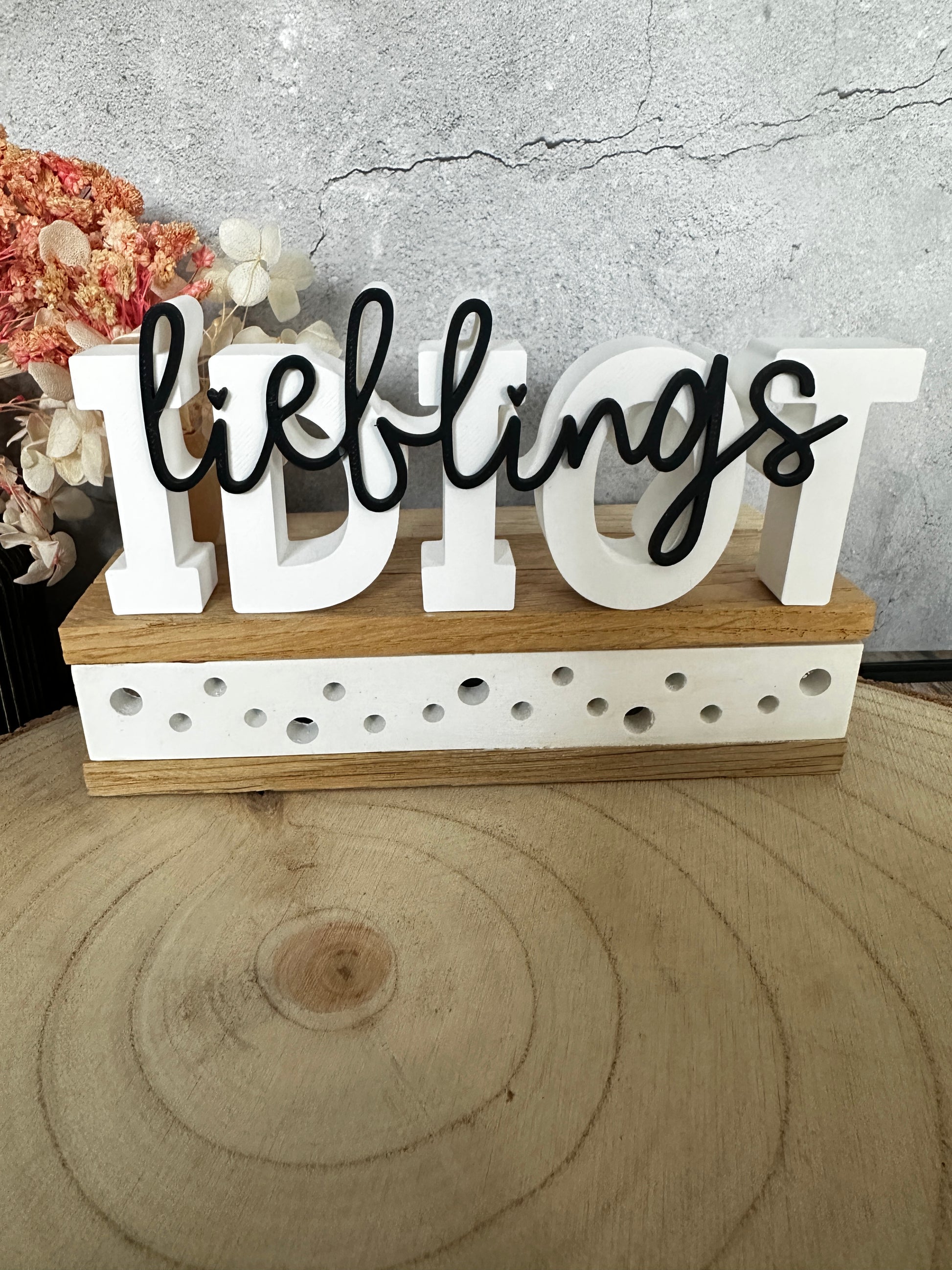 Favoriete idioot – Humoristische decoratie met hartje | Grappige tekst als cadeau
