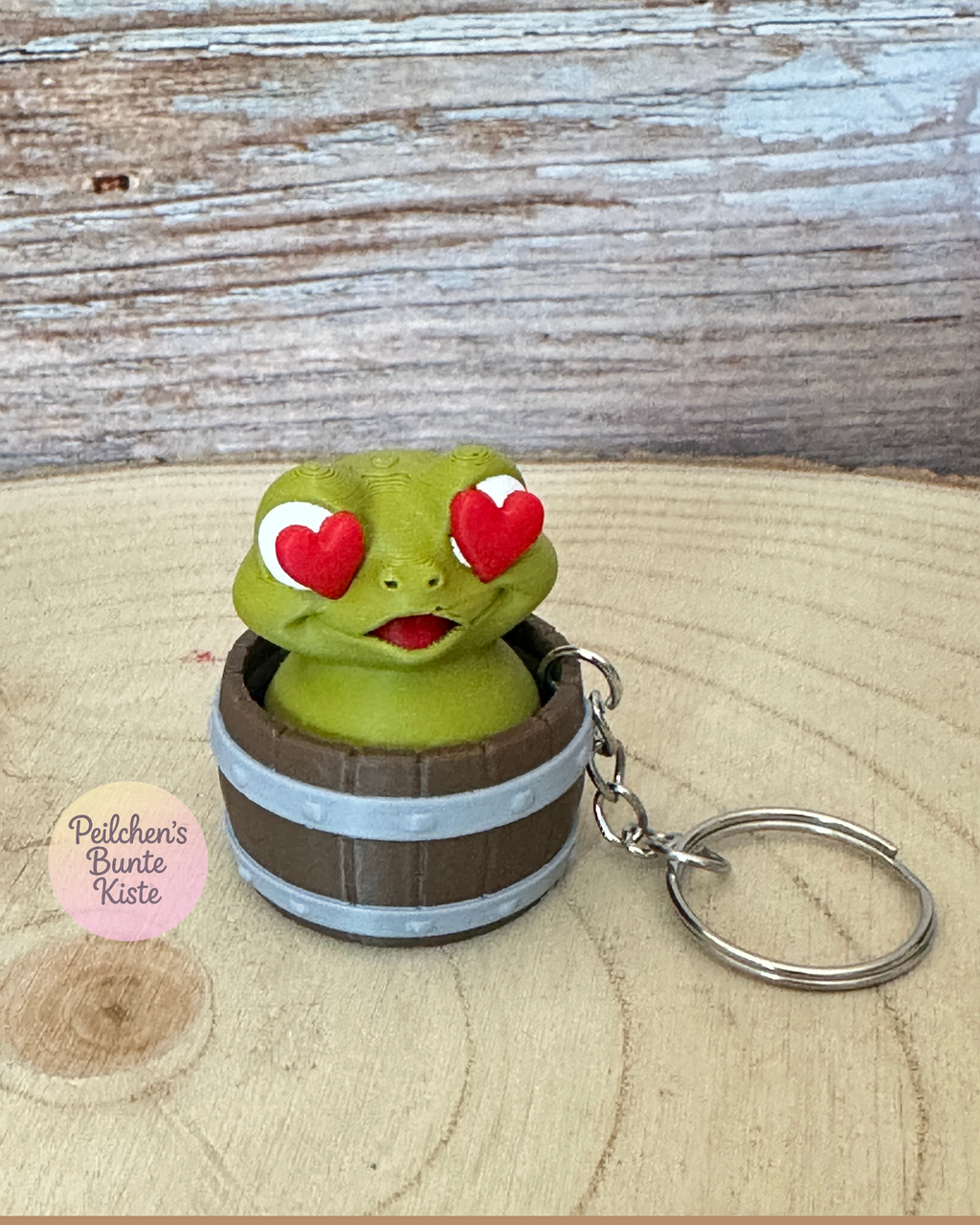 Frosch im Fass – Fidget Clicker Schlüsselanhänger | Klickender Frosch in 3 Varianten