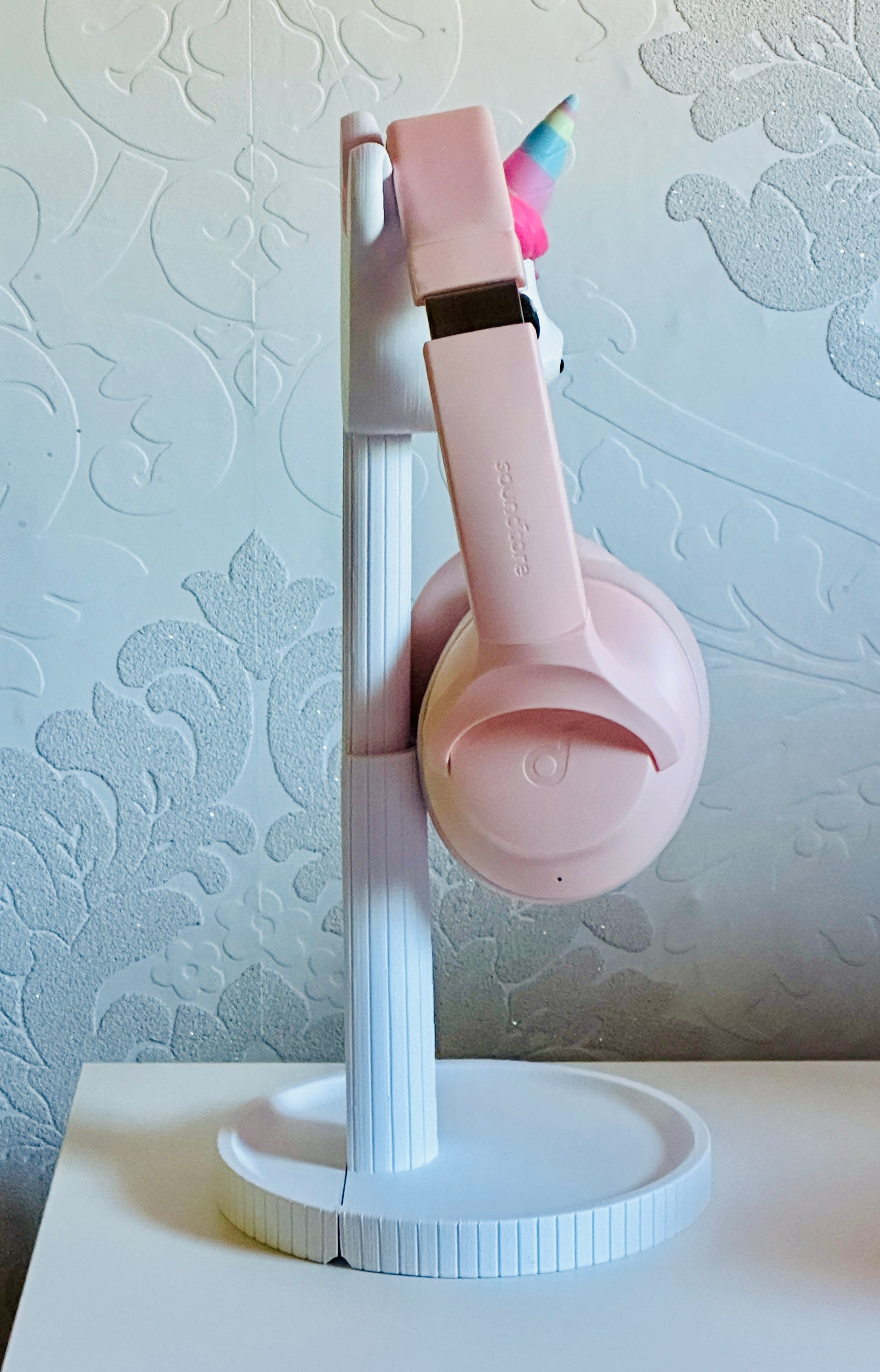 Einhorn Kopfhörerhalter – verstellbar & süße Schreibtisch Deko für Einhorn Fans