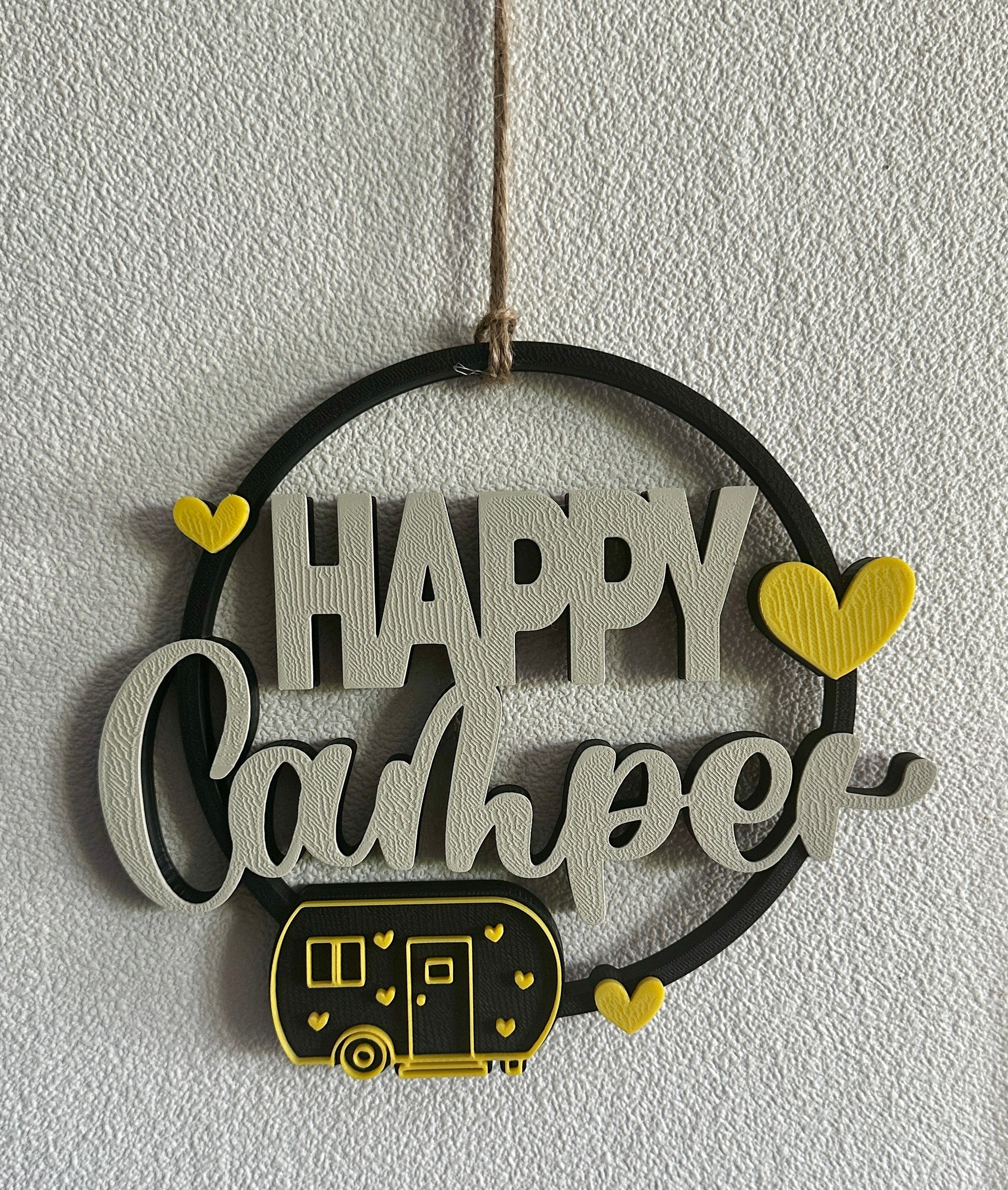 Happy Camper Deurhanger – Decoratie voor caravans, campers en huis