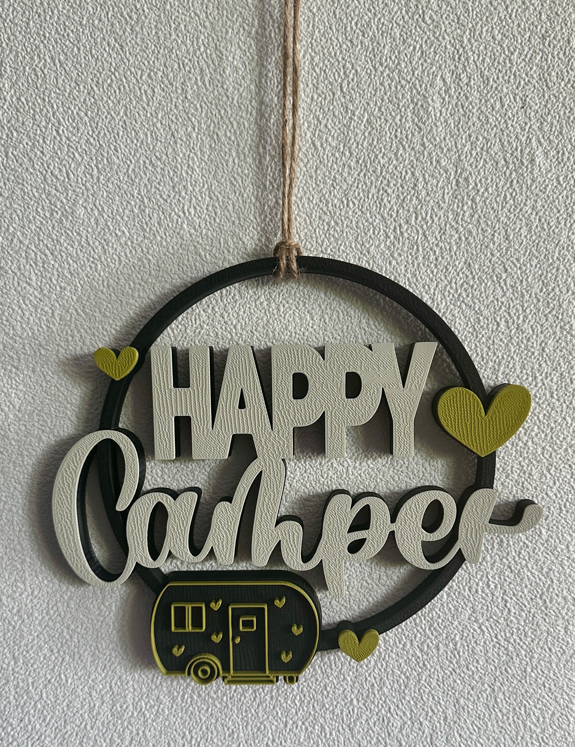 Happy Camper Deurhanger – Decoratie voor caravans, campers en huis