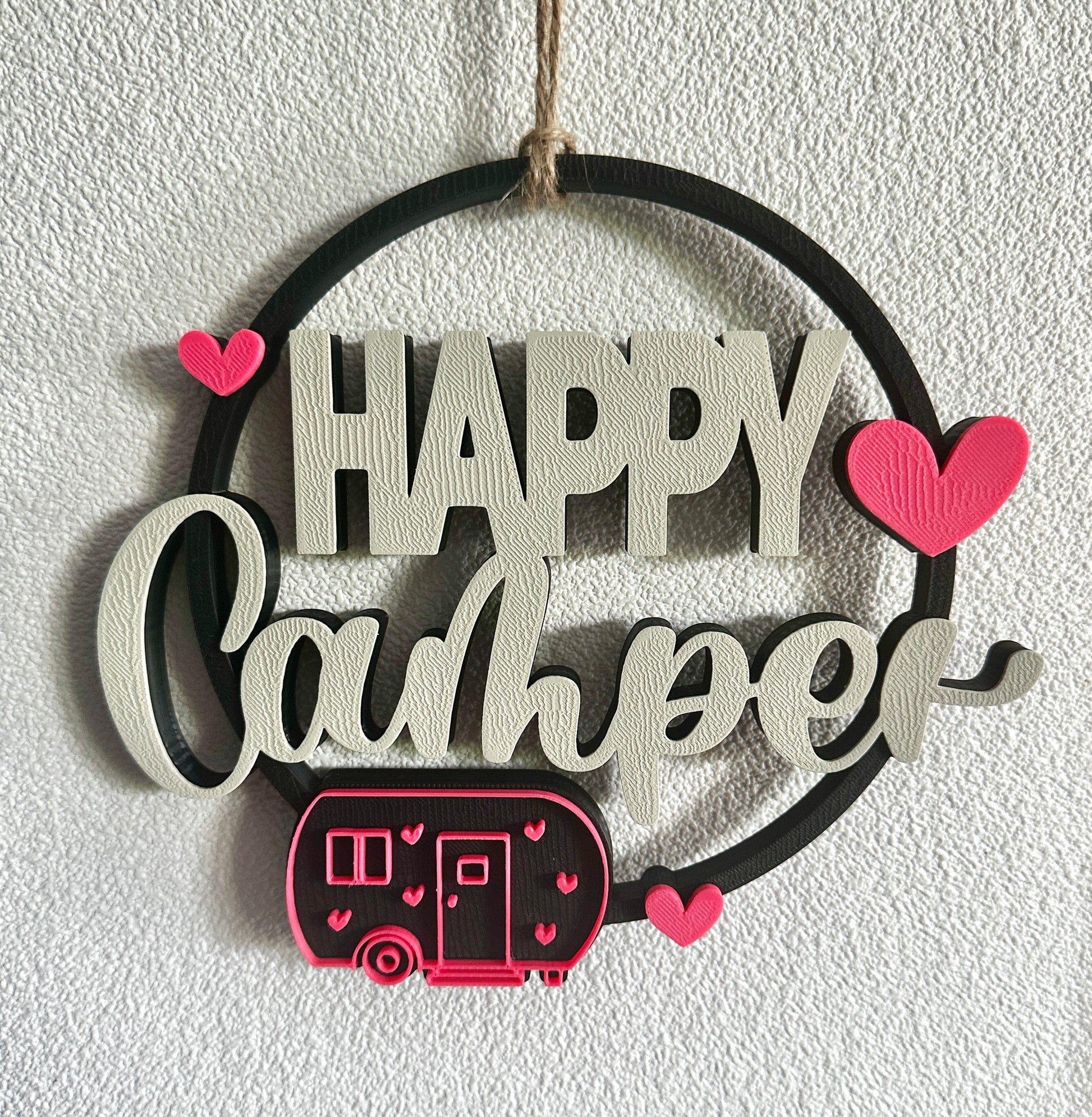 Happy Camper Deurhanger – Decoratie voor caravans, campers en huis
