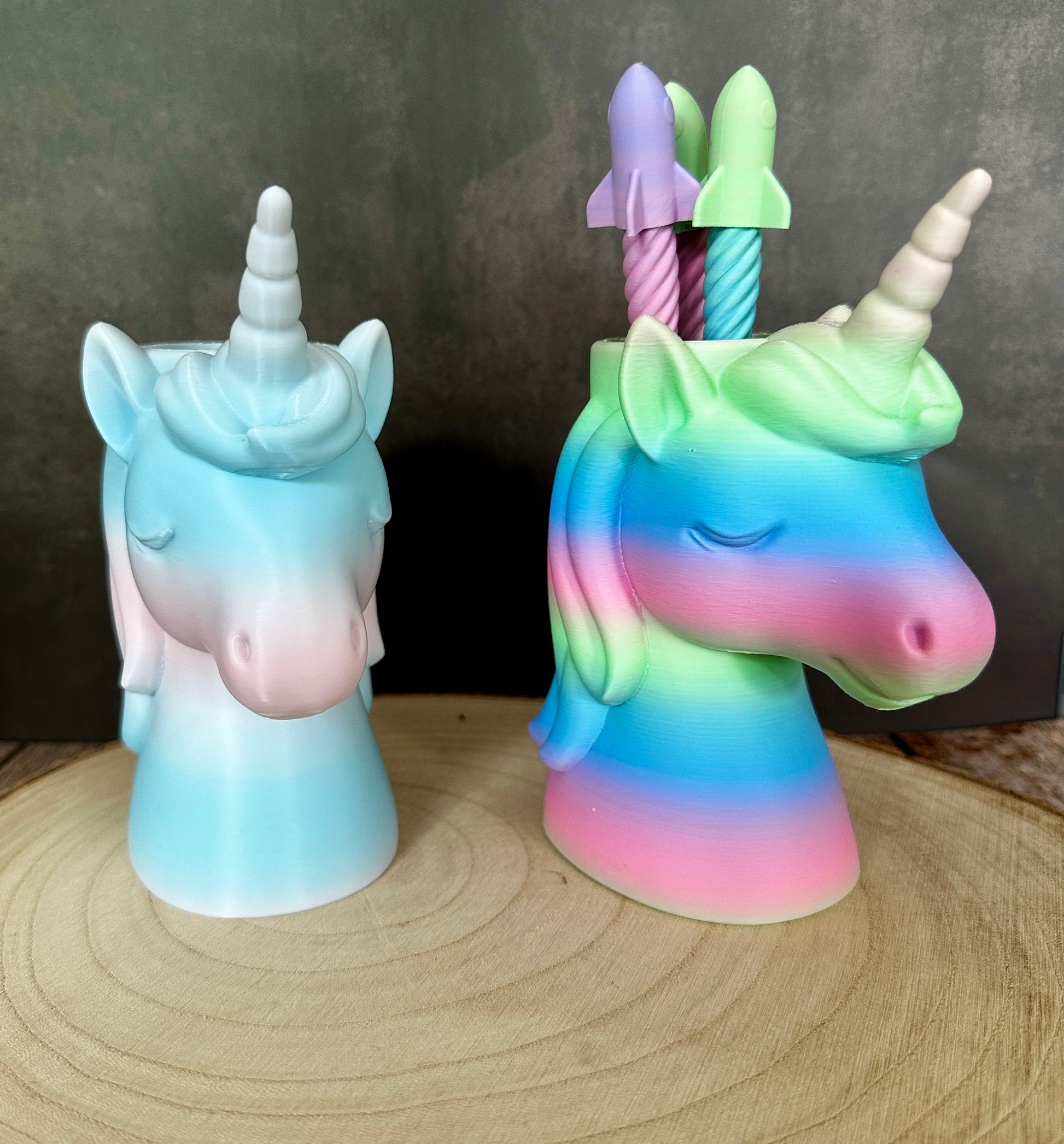 Einhorn Stiftehalter – Regenbogen Deko Geschenk für Schreibtisch & Kinderzimmer