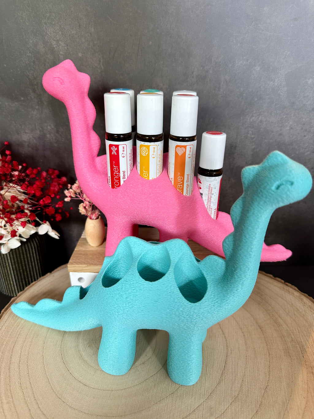 Dino Roll-On Halter passend für doTERRA Kids Collection | Aufbewahrung für 7 Kinderöle