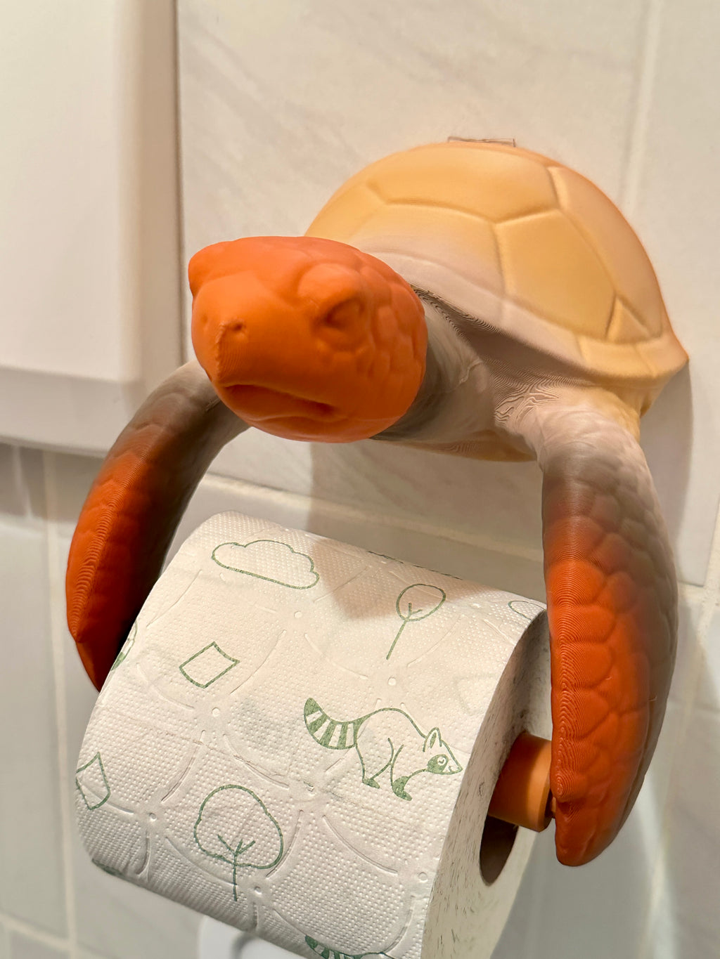 Toiletrolhouder in de vorm van een schildpad – natuurlijke tint
