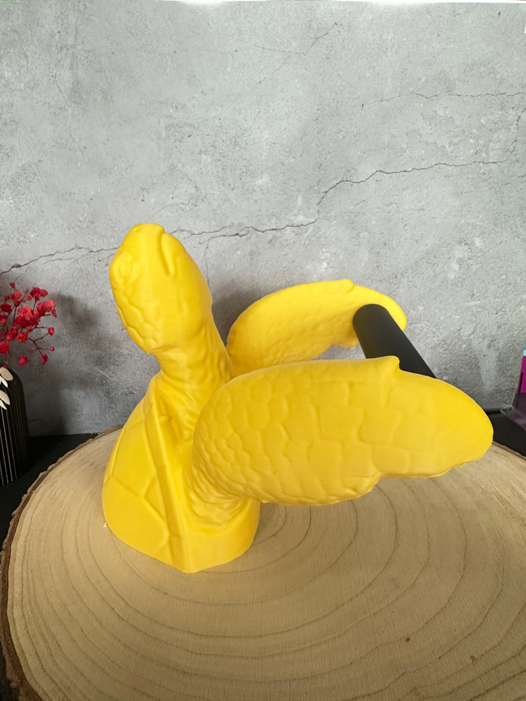 Meeresschildkröte Toilettenpapierhalter in Gelb – Lustige Badezimmer Deko & Geschenk für Schildkrötenfans